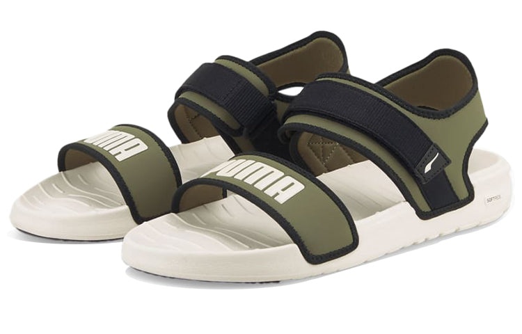 PUMA Softride Slide 'White Dark Green Moss' 375104-09 - 3