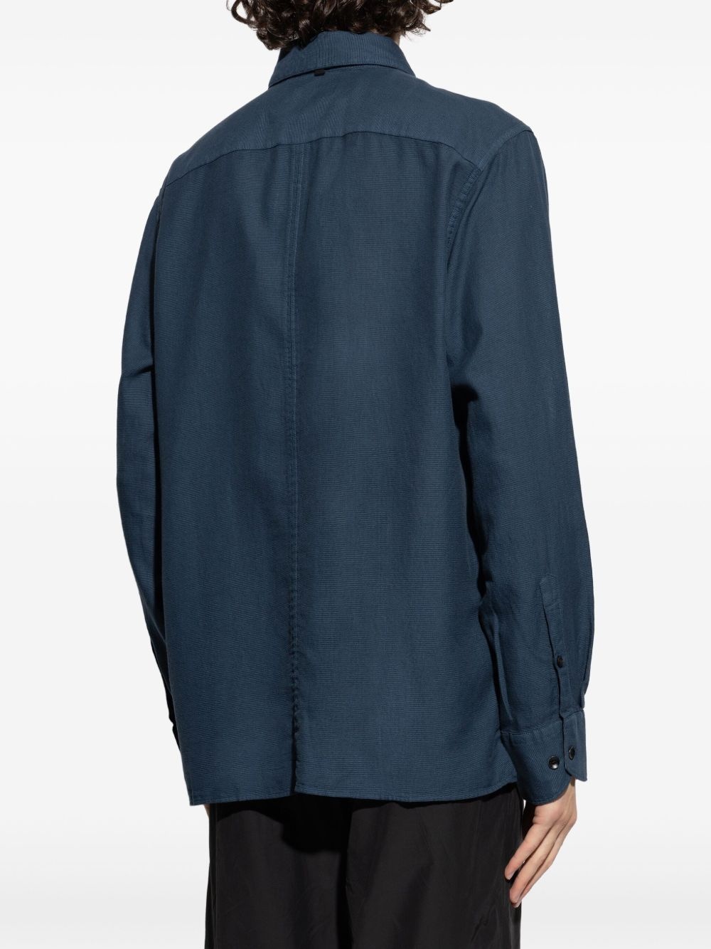 textured button-up shirt - 4