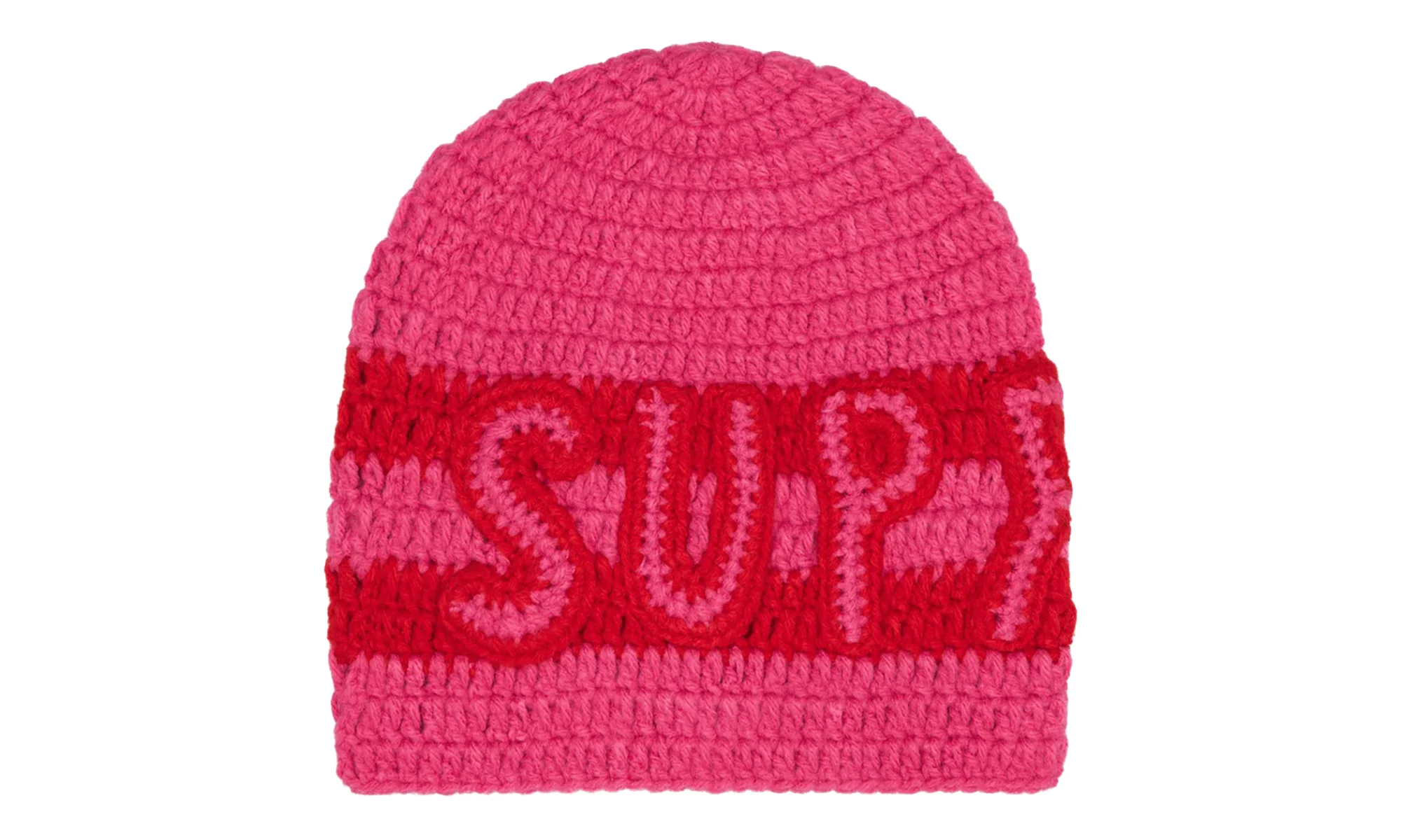 Crochet Logo Beanie "FW25 - Pink" SU27868 - 1