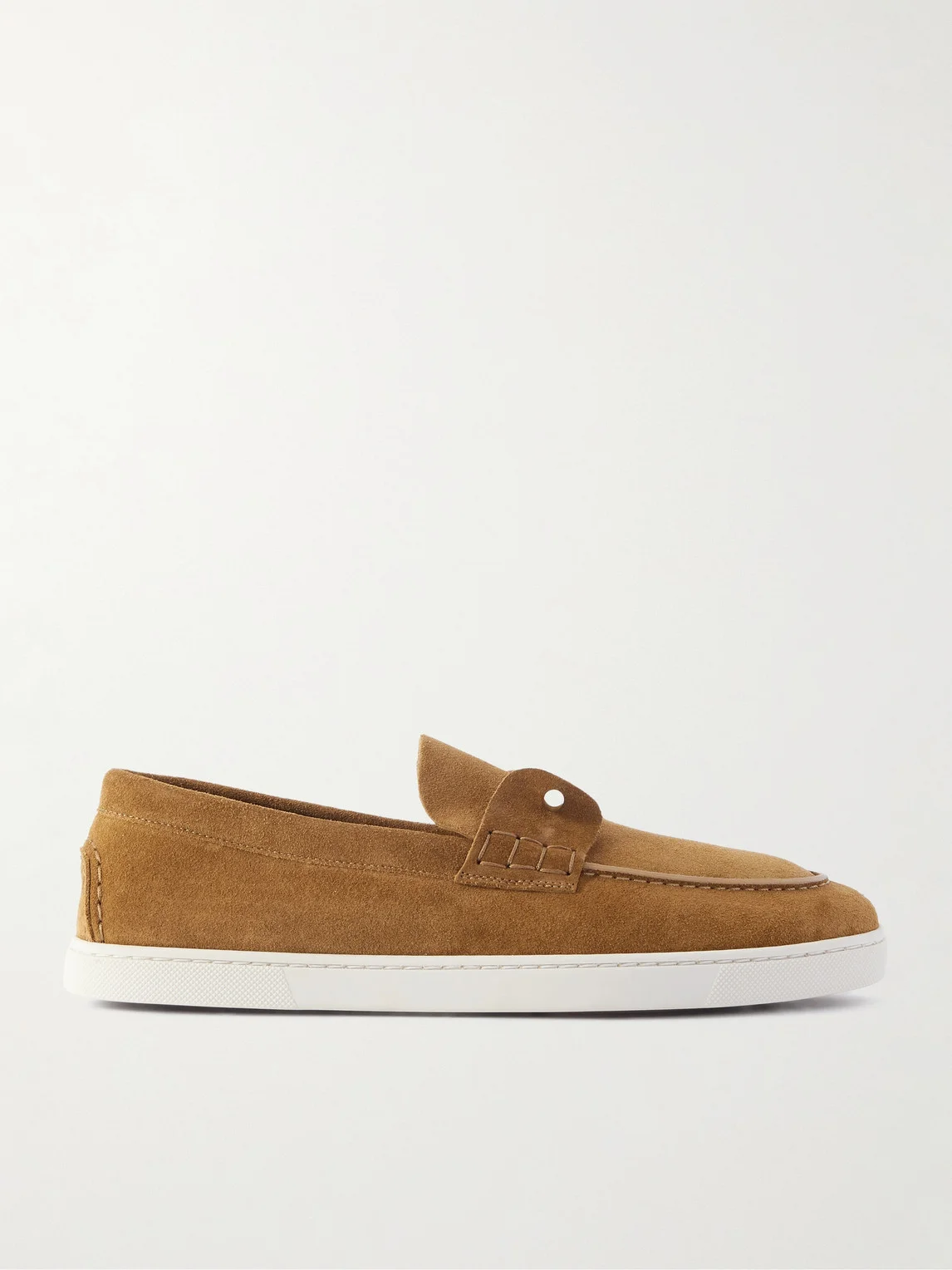 Embellished Suede Boat Shoes - 1