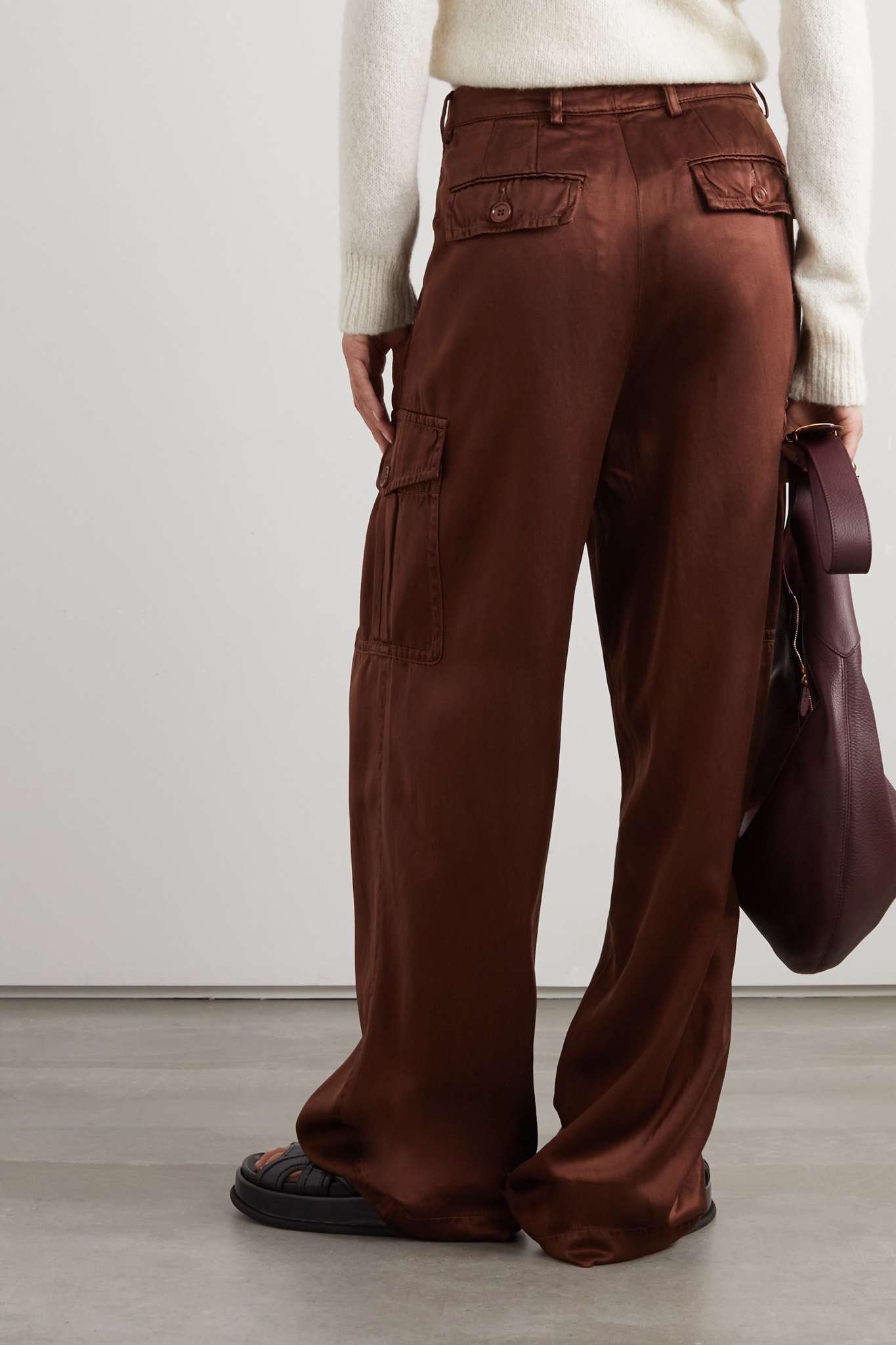 Faille straight-leg cargo pants - 3