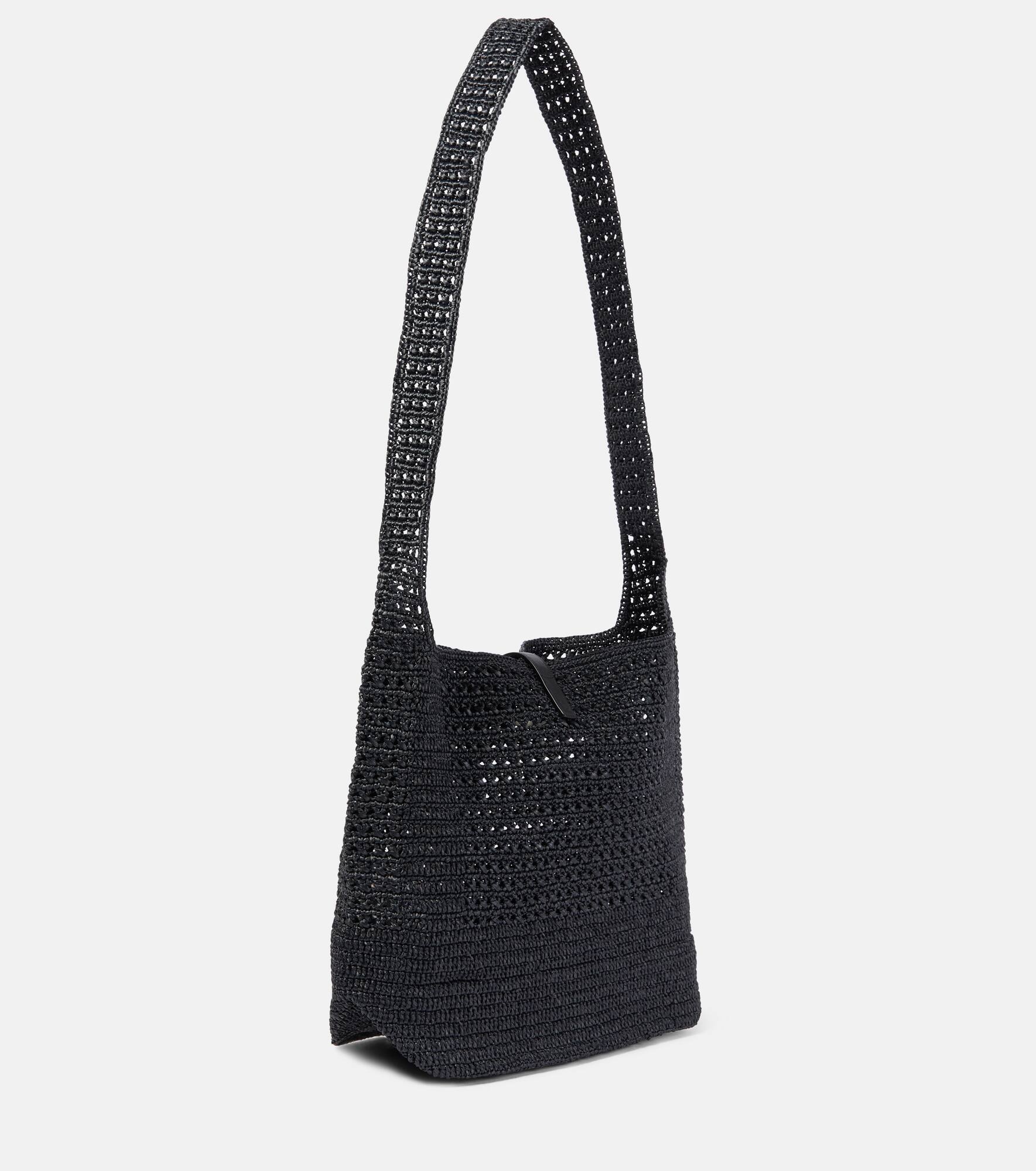 Le 5 à 7 Medium raffia shoulder bag - 4