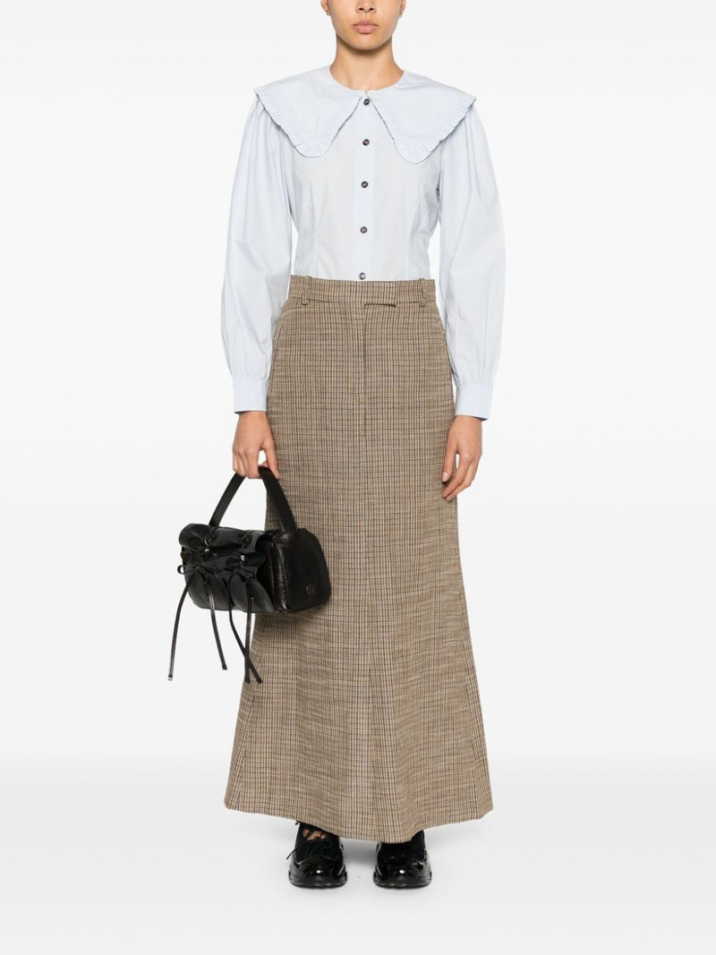 GANNI puritan-collar cotton shirt outlook