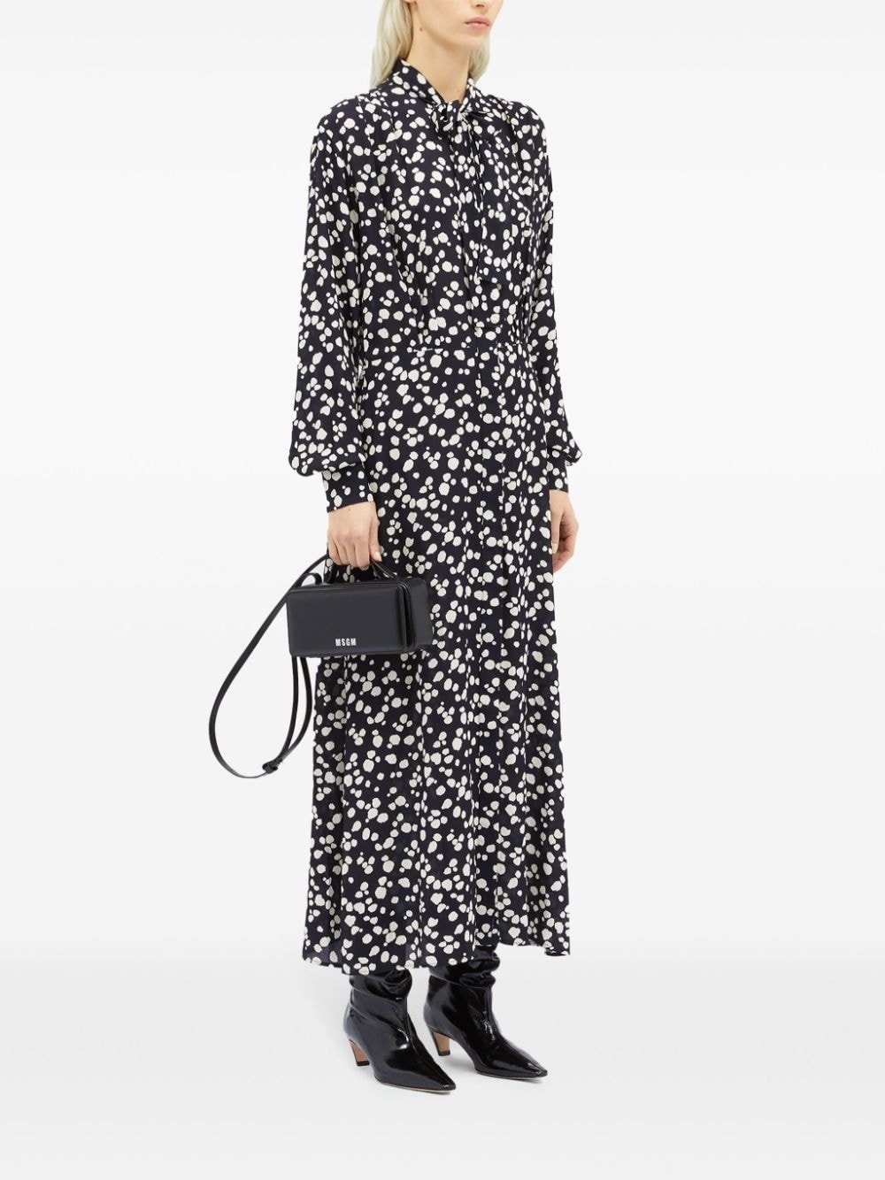 spot-print maxi dress - 3