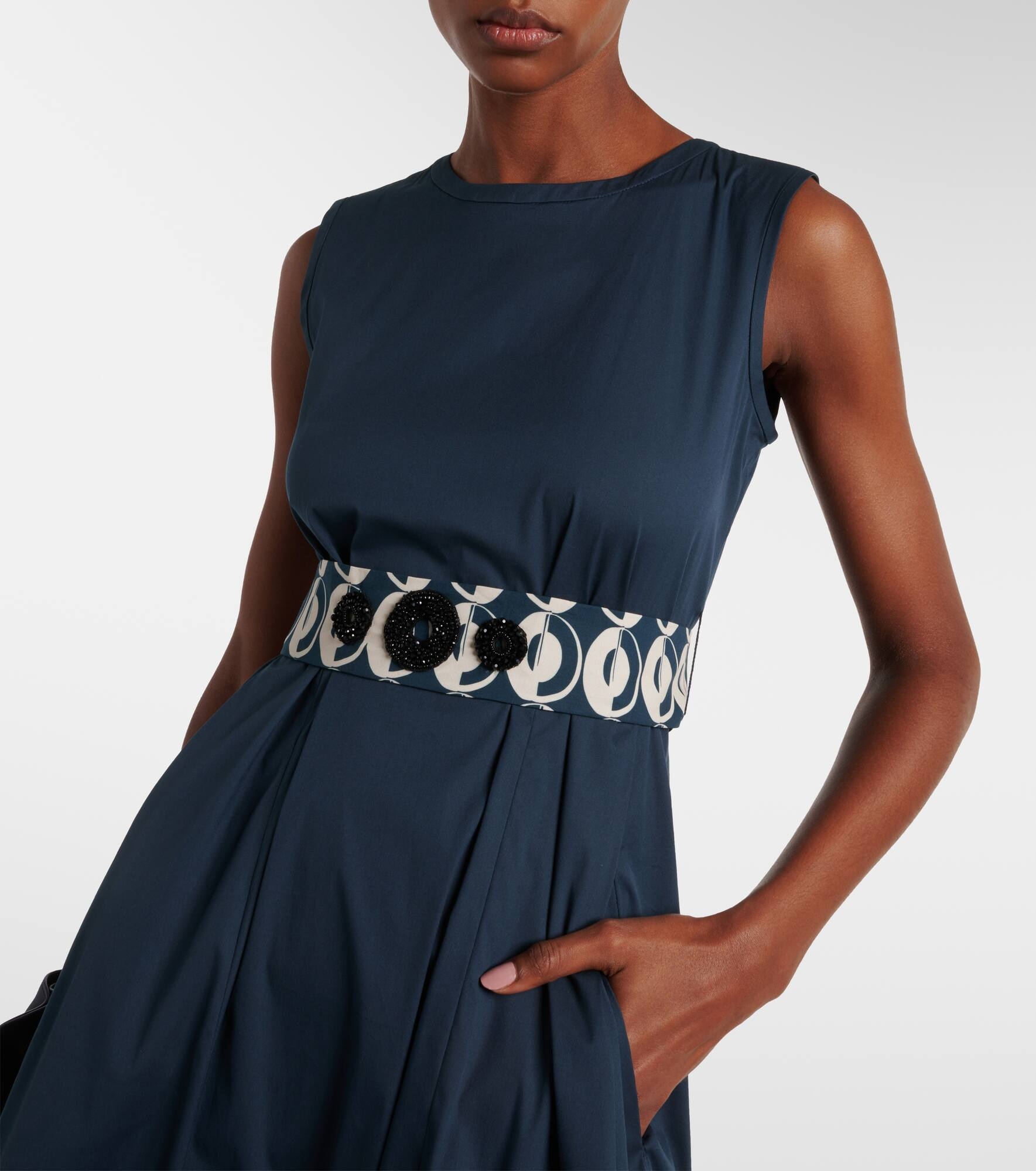 Preston cotton-blend poplin midi dress - 4