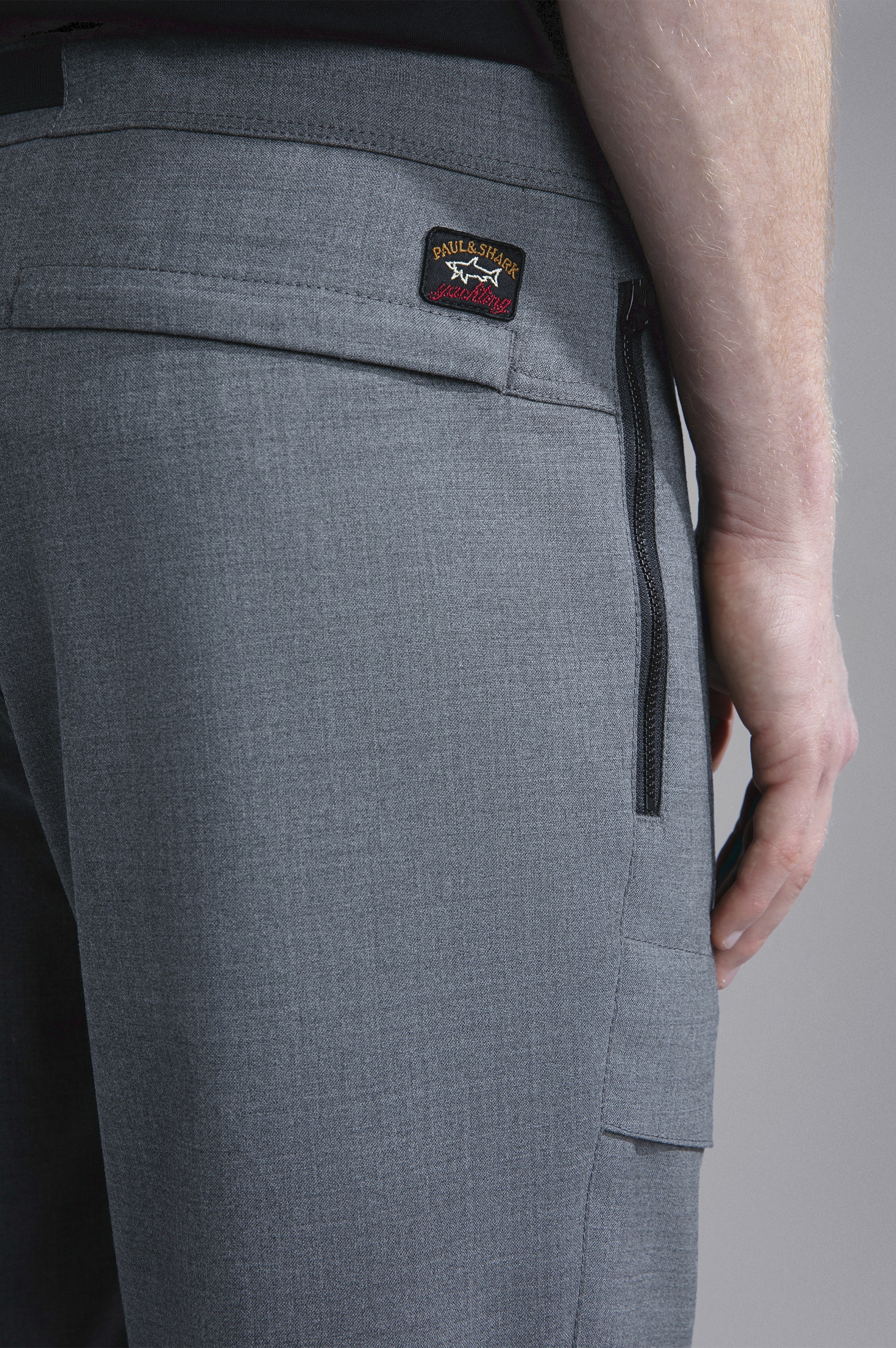 WOOL TECHNICAL FABRIC TROUSERS - 4