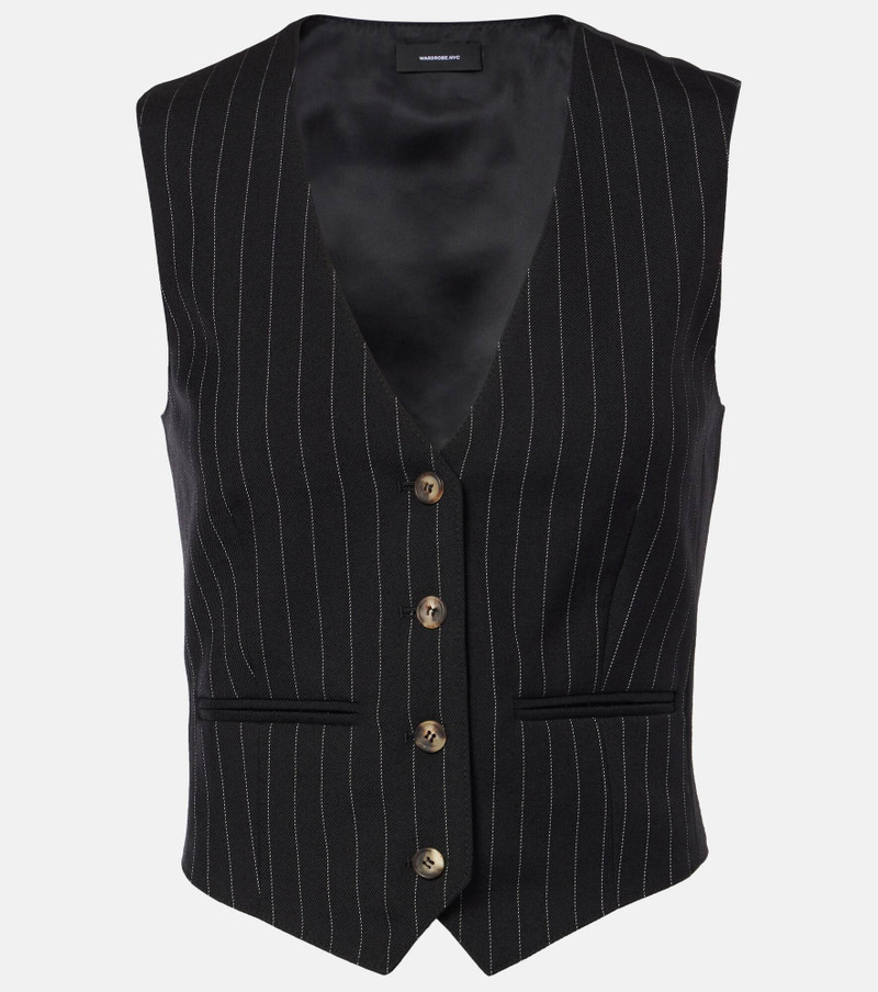 Pinstripe wool vest - 1