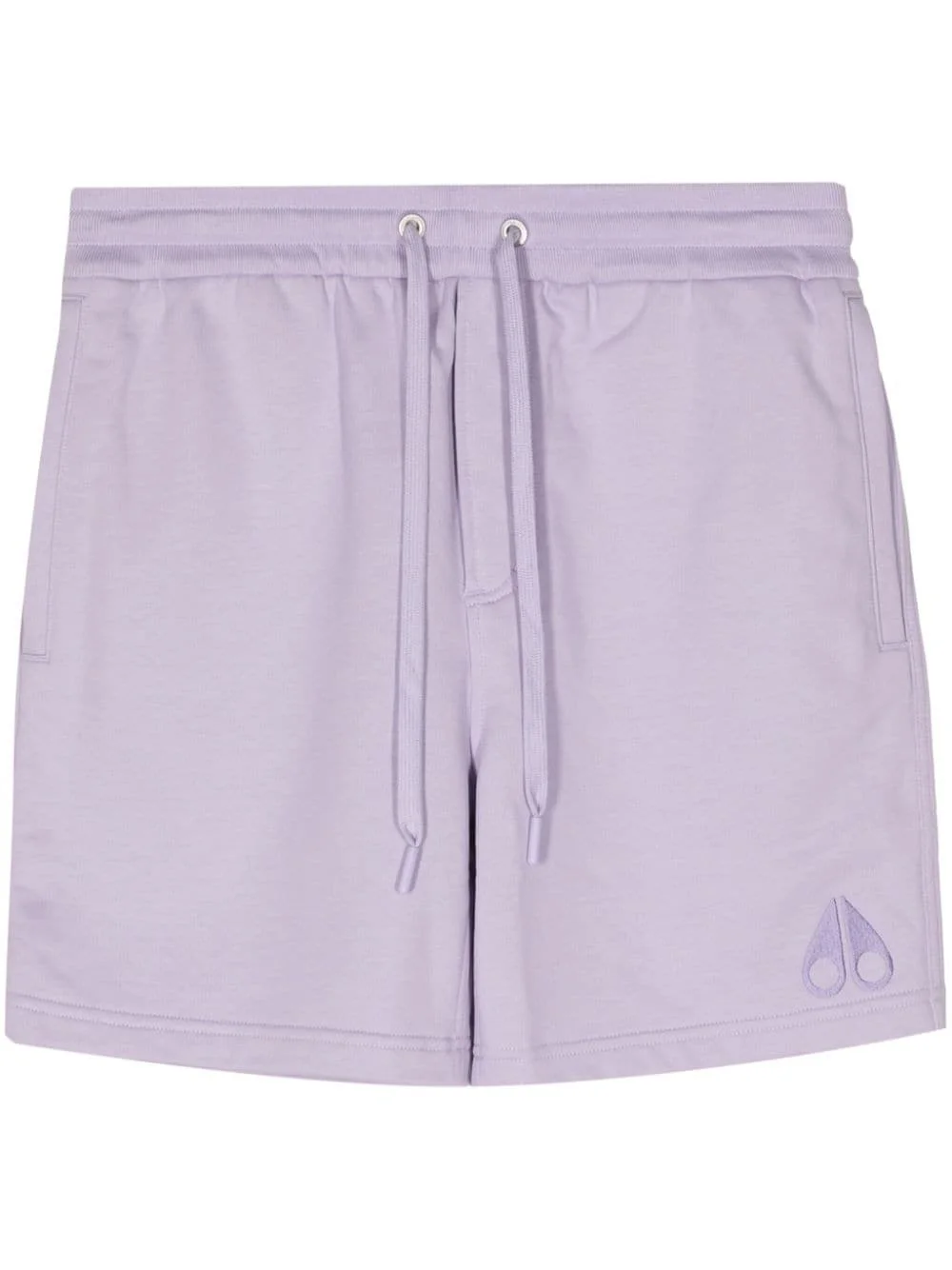 logo-embroidered cotton track shorts - 1