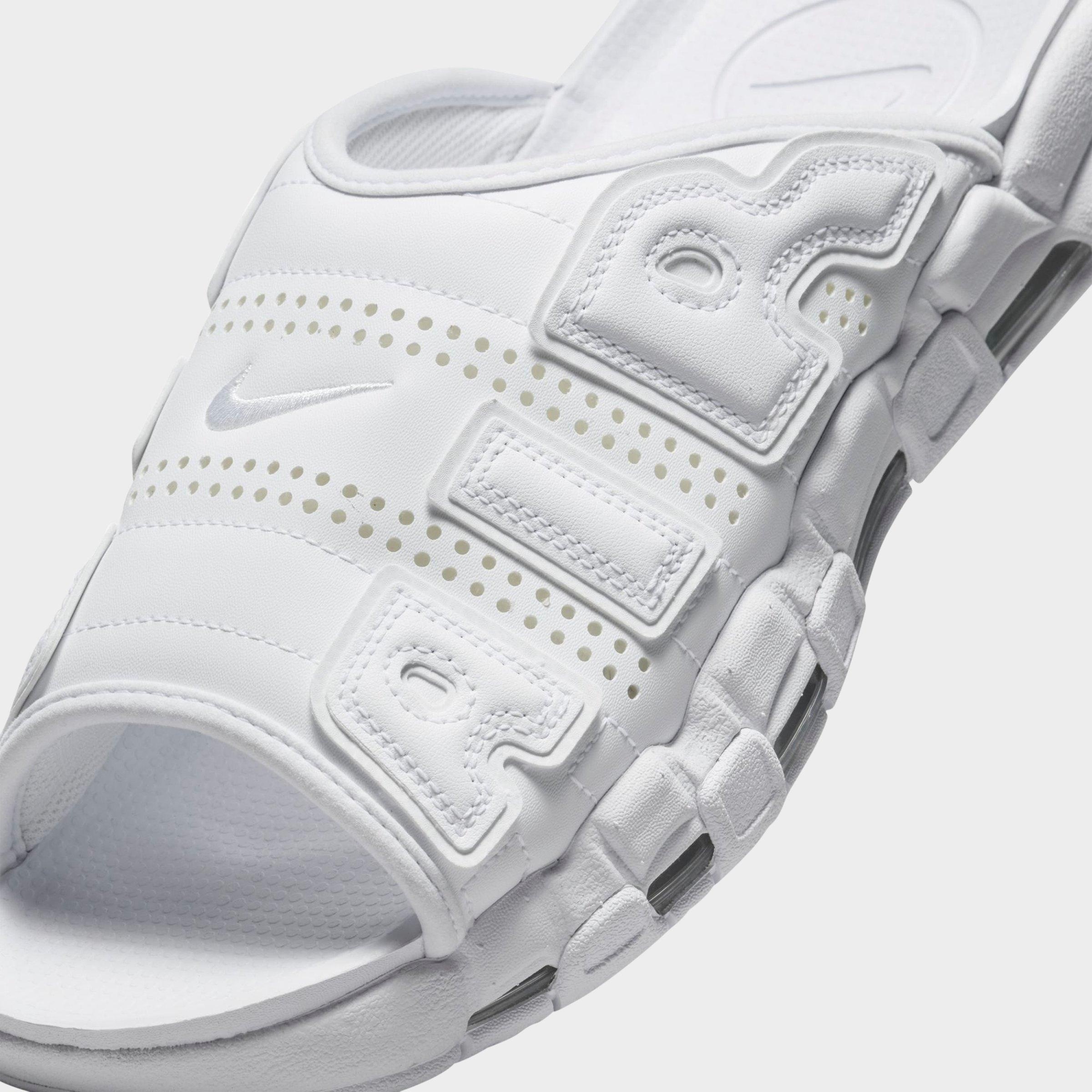 靴 NIKE AIR MORE UPTEMPO SLIDE WHITE New Nike Air More Uptempo Slide Shoes - White (FD9883-101