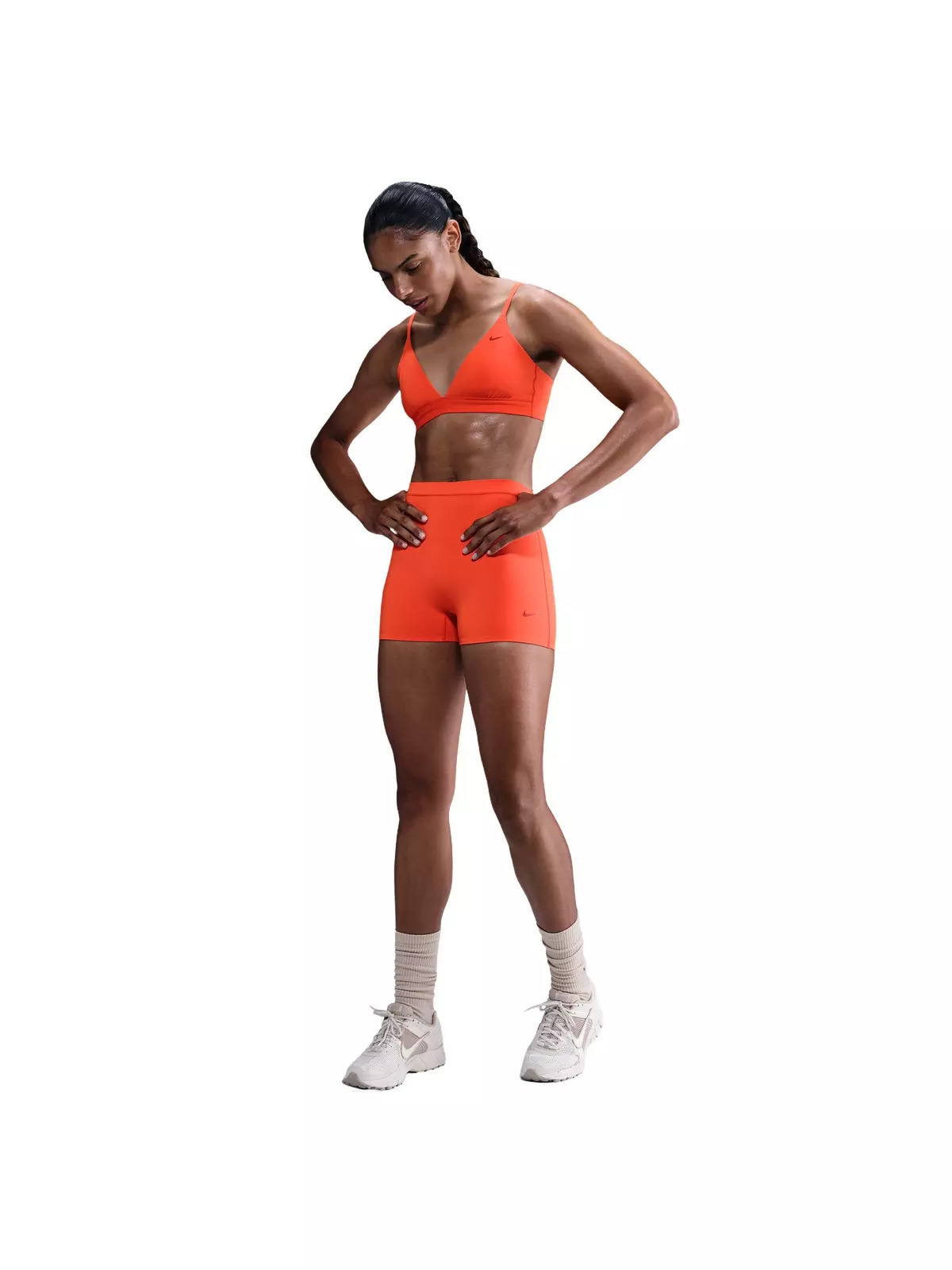 Women's Form Light-Support Non-Padded Triangle Sports Bra -Red - 4