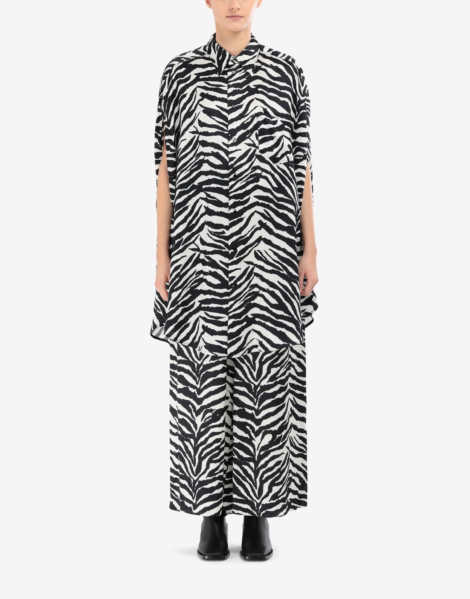 Circle zebra shirt-dress - 2