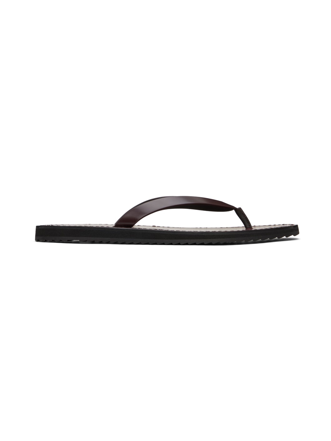 Burgundy City Flat Sandals - 1