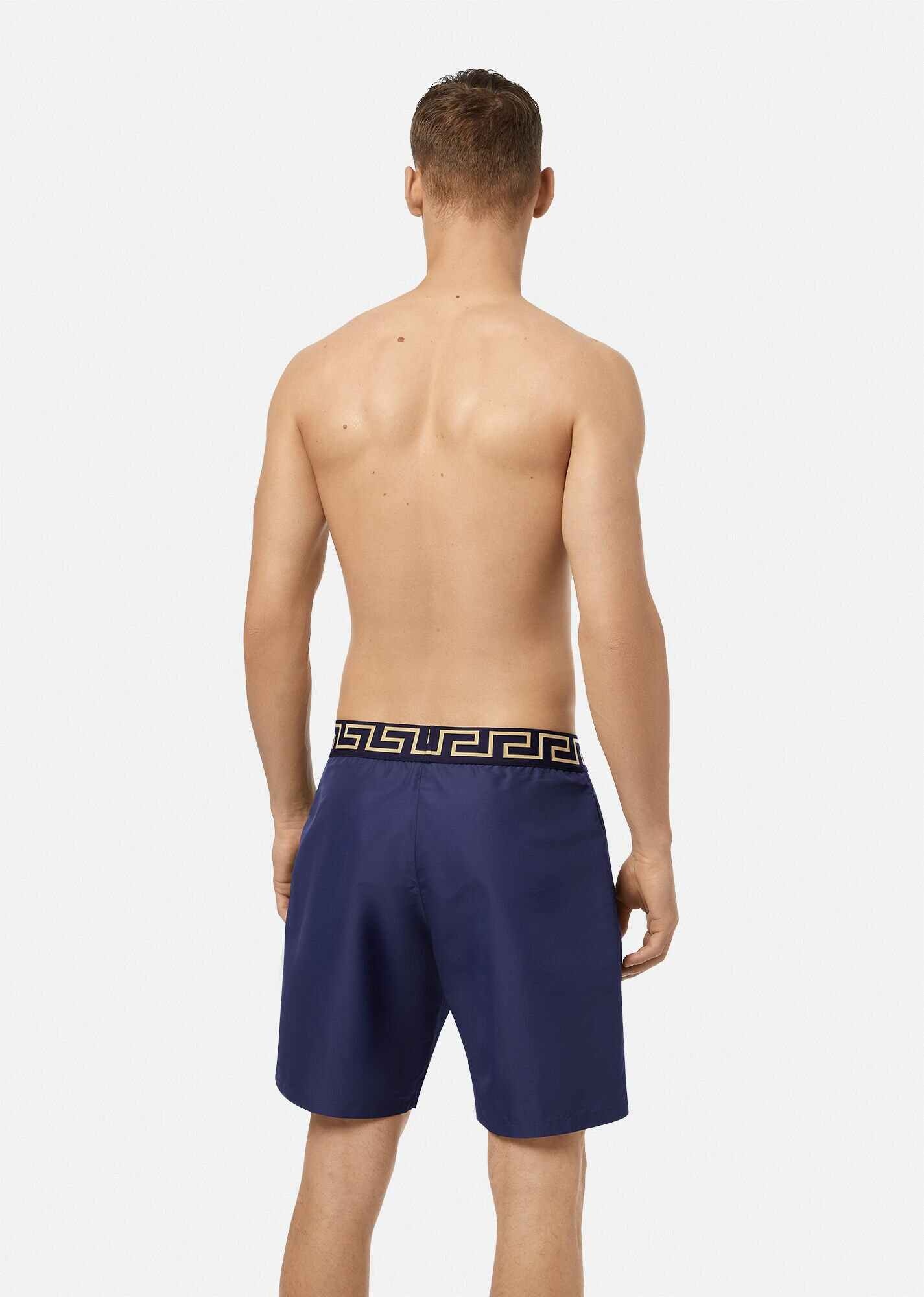 Mid-length Greca Border Swim Shorts - 3