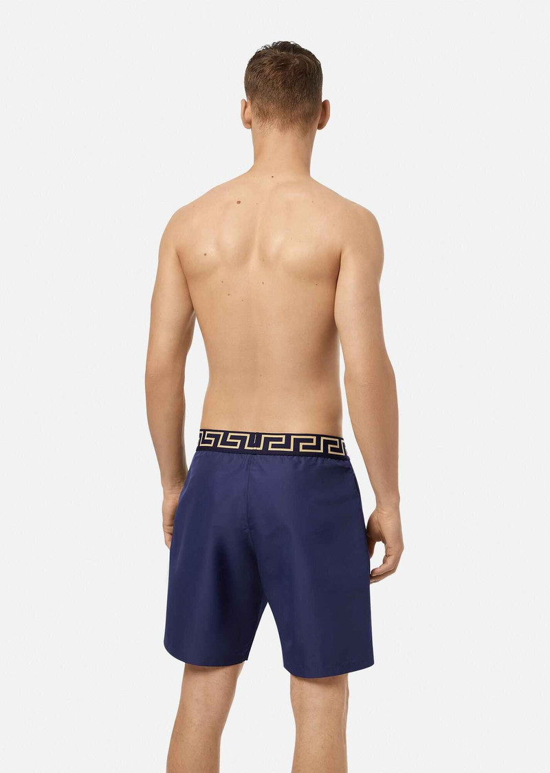 Mid-length Greca Border Swim Shorts 3
