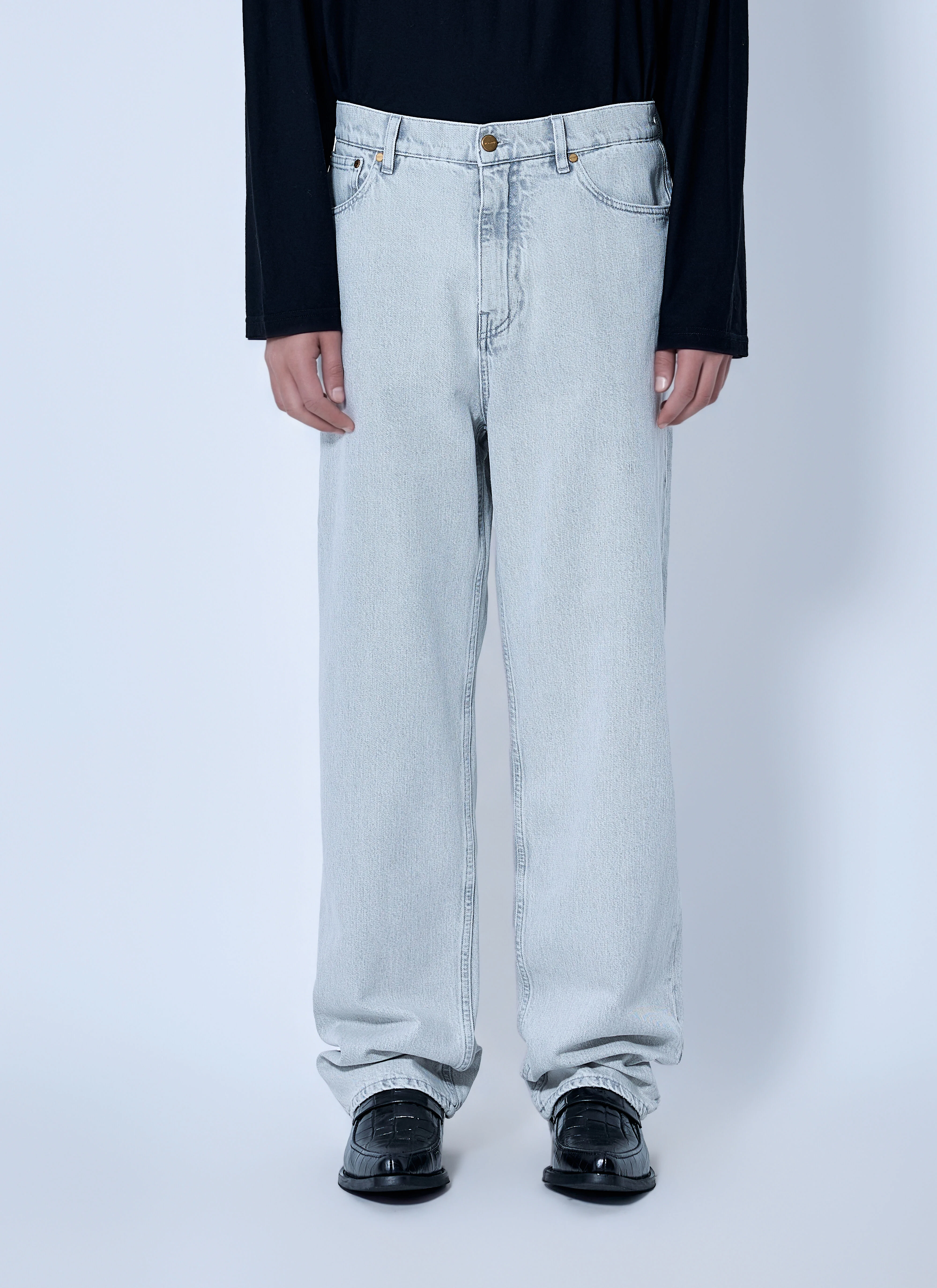 Straight-Leg Denim Jeans - 1