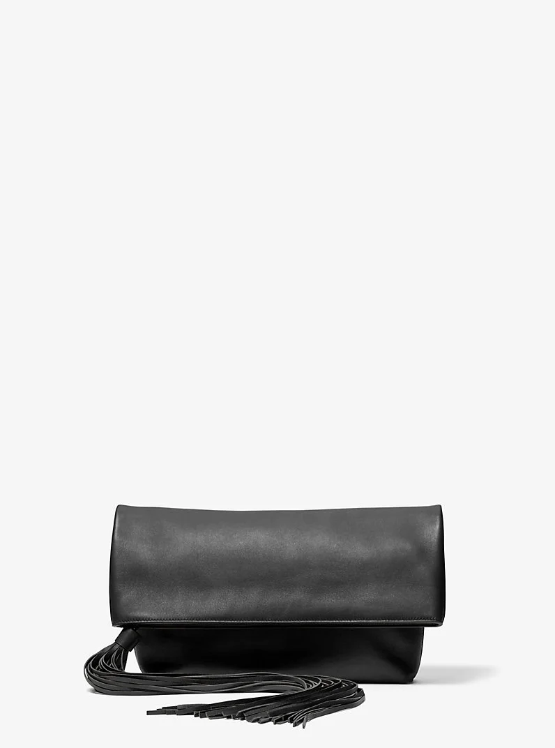 Thalitha Leather Foldover Clutch - 1