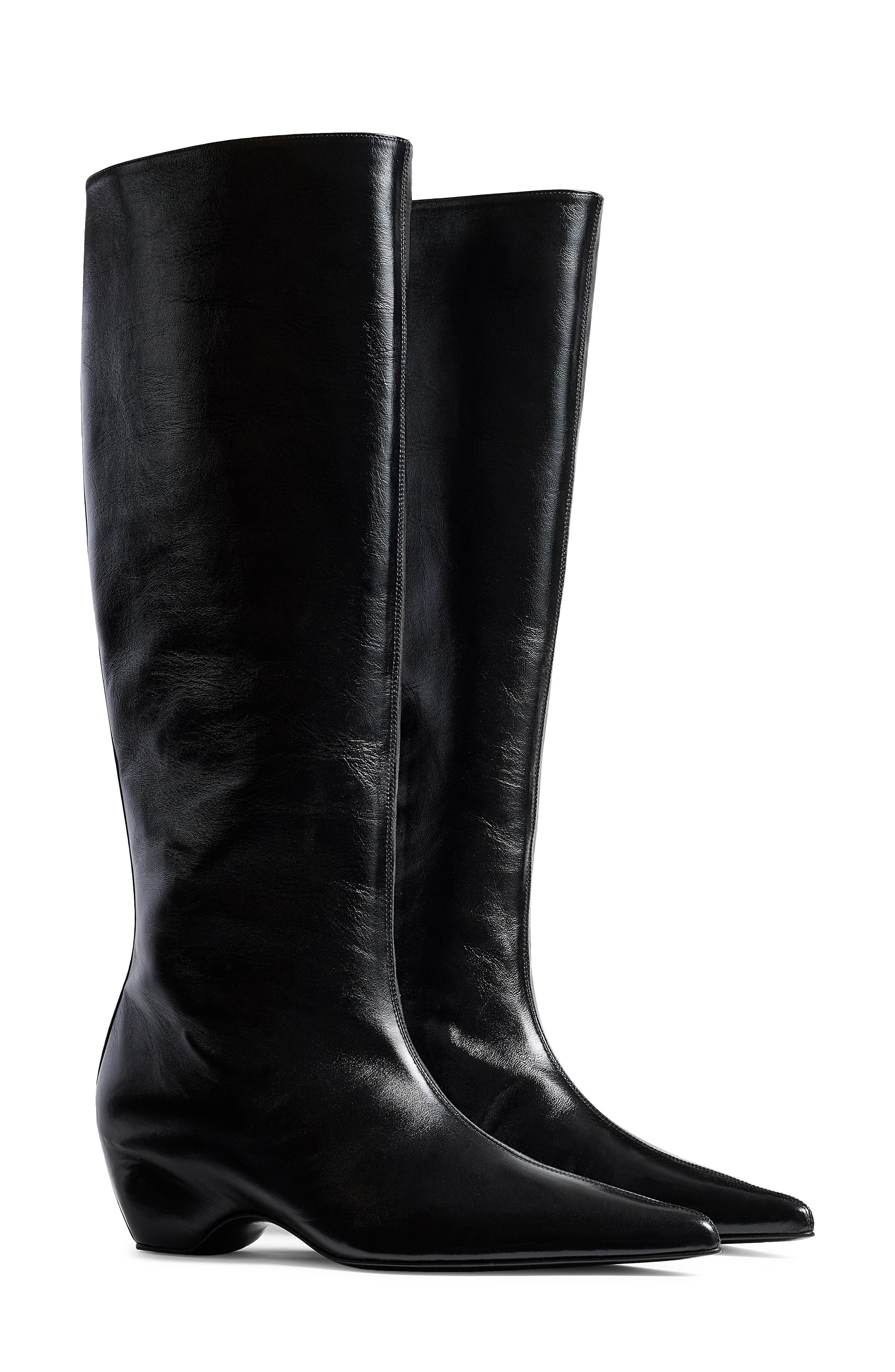 Khaite Sybil Pointed Toe Boot in 200 Black at Nordstrom - 1