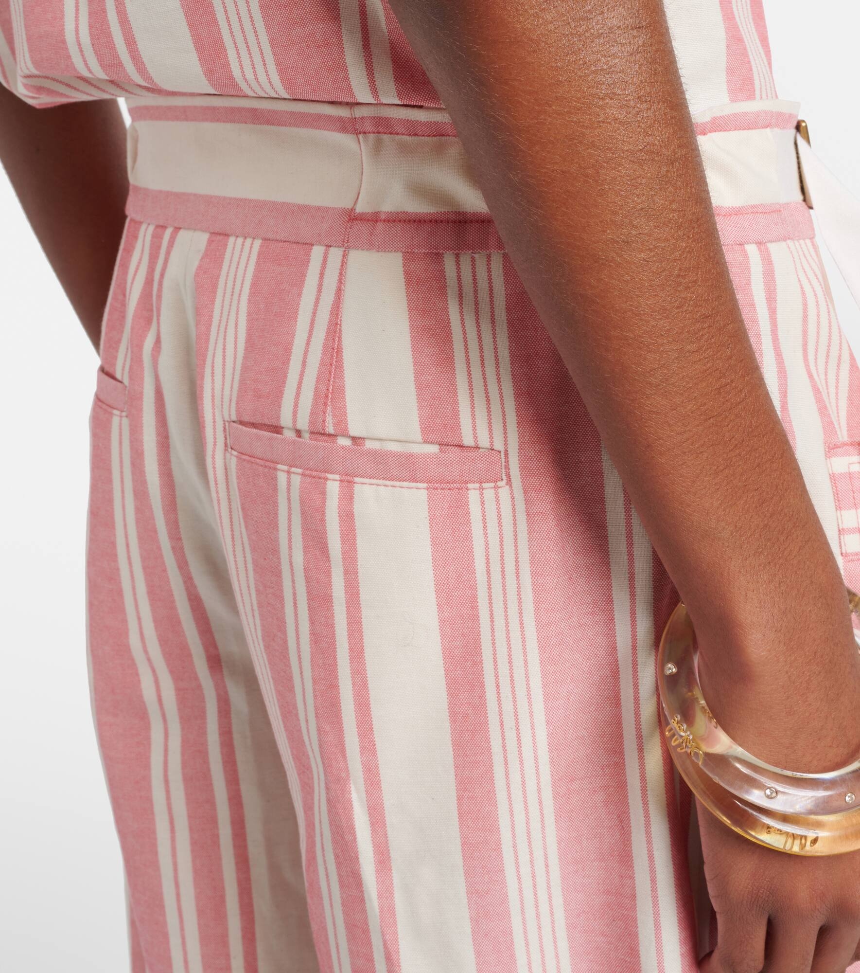 Striped cotton Bermuda shorts - 5