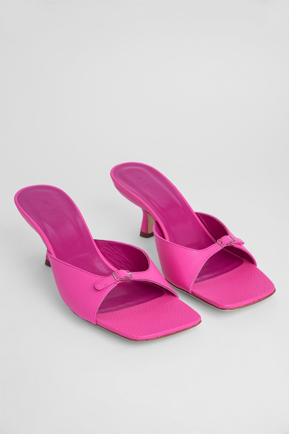 Erin Hot Pink Grained Leather - 2