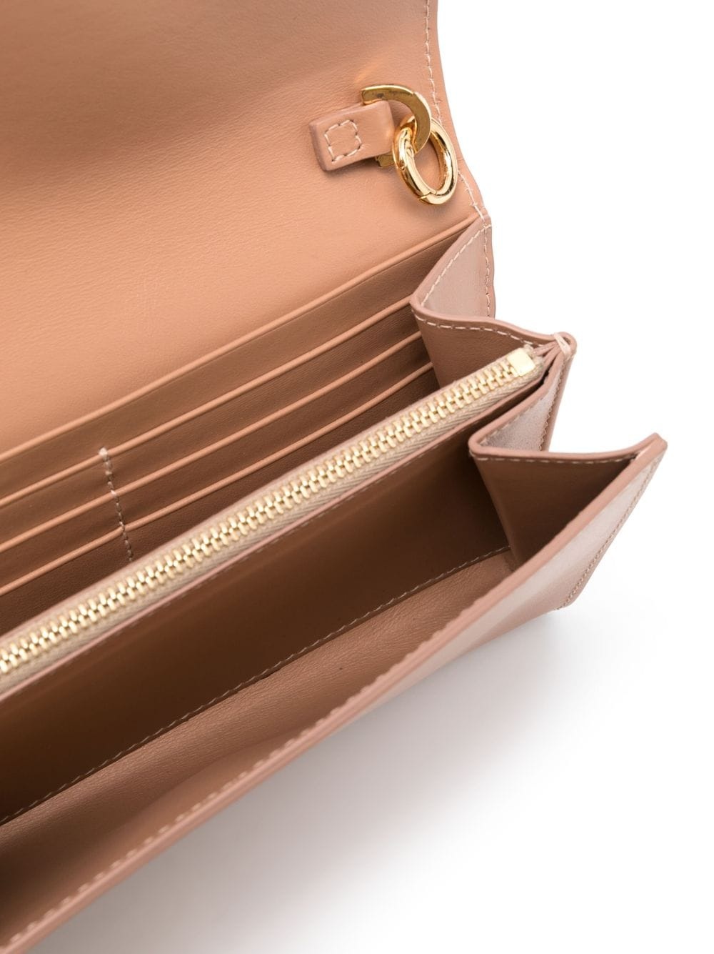 logo-lettering leather shoulder bag - 5