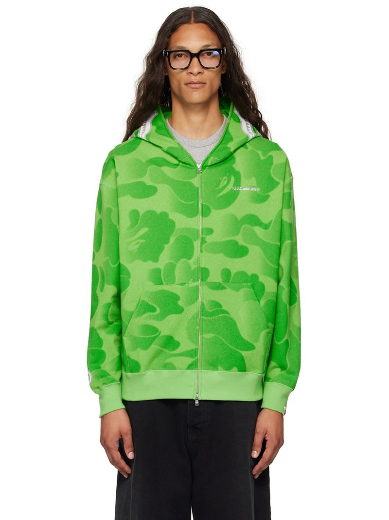 녹색 잉크 Camo 상어 Hoodie - 1