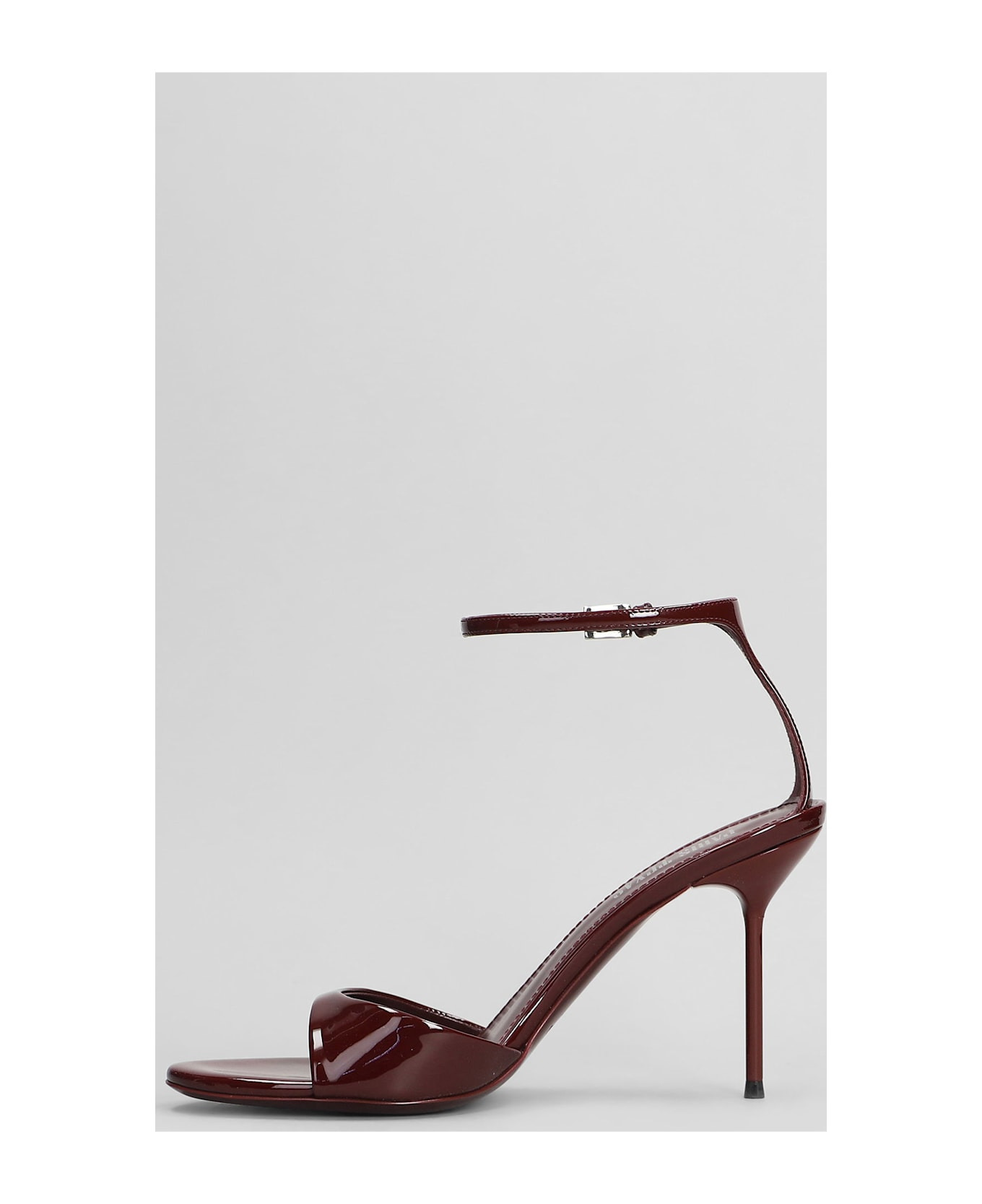 Lidia Sandal 90 Sandals In Bordeaux Patent Leather - 3