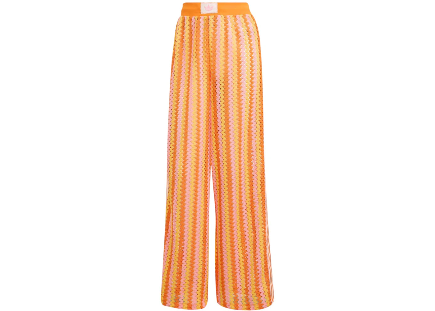 adidas Originals Women's Summer Glow Firebird Track Pants Semi Lucid Fuchsia/Hazy Orange/Semi Solar  - 1