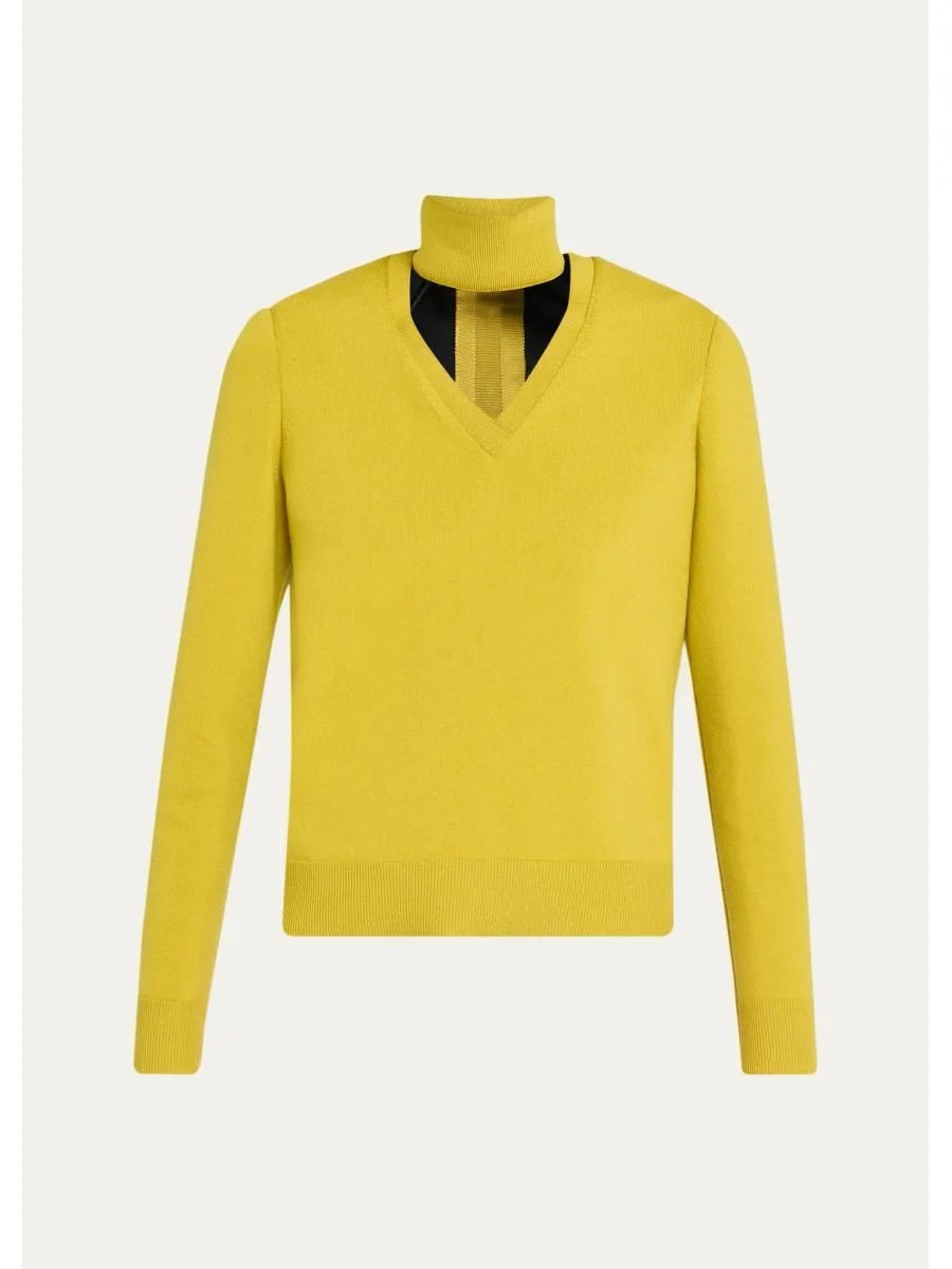 Merino Wool-Blend Turtleneck Sweater - 1