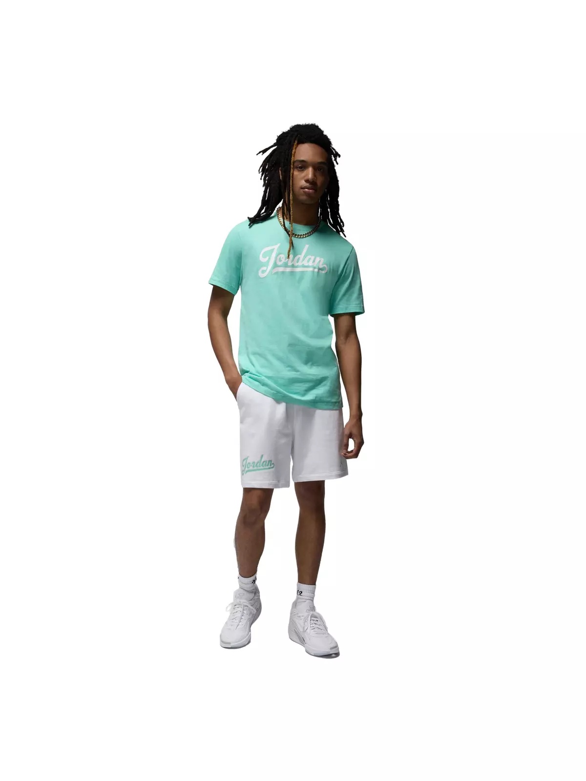 Men's Flight MVP Fleece Shorts -White - 8