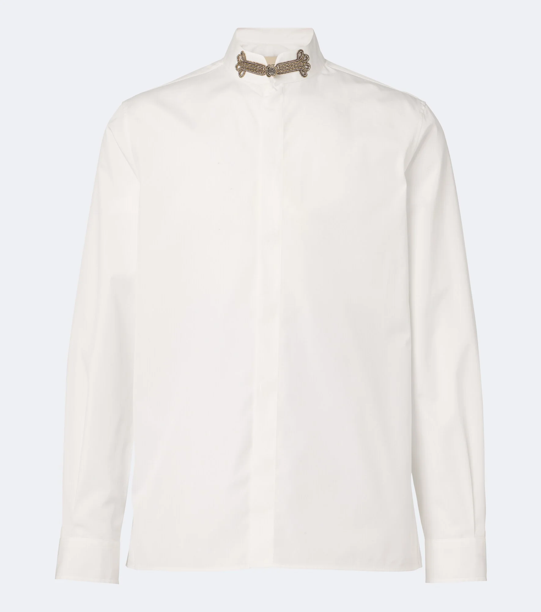 Embellished cotton poplin shirt - 1