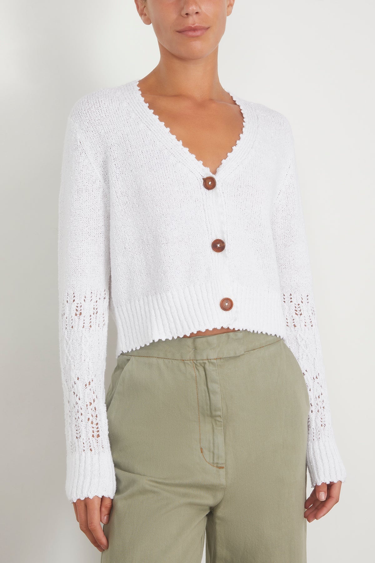 Olia Cardigan in White - 3