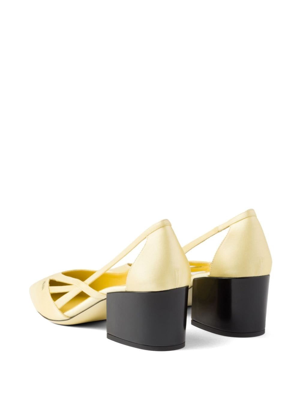 55mm satin cut-out pumps - 3