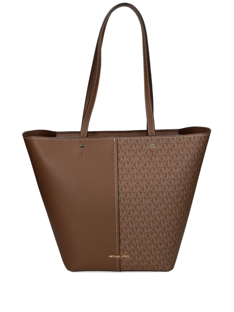 monogram panel tote bag 1