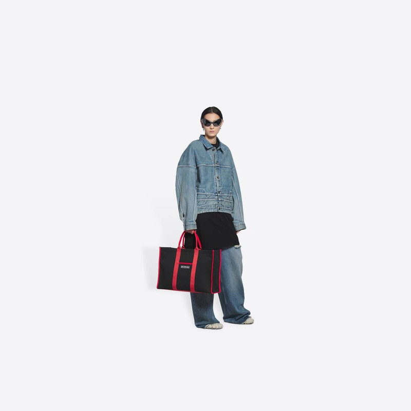 BALENCIAGA Men's Hardware Large Tote Bag in Black outlook