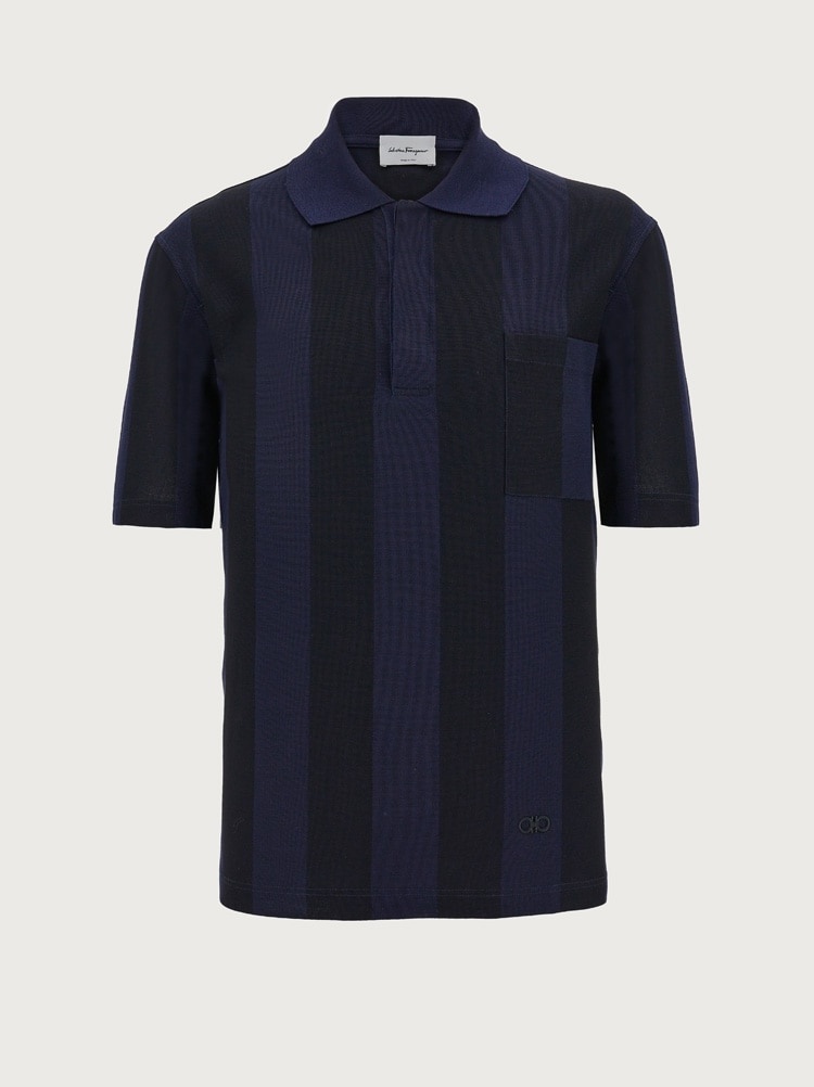 DUAL TONE STRIPED POLO - 1
