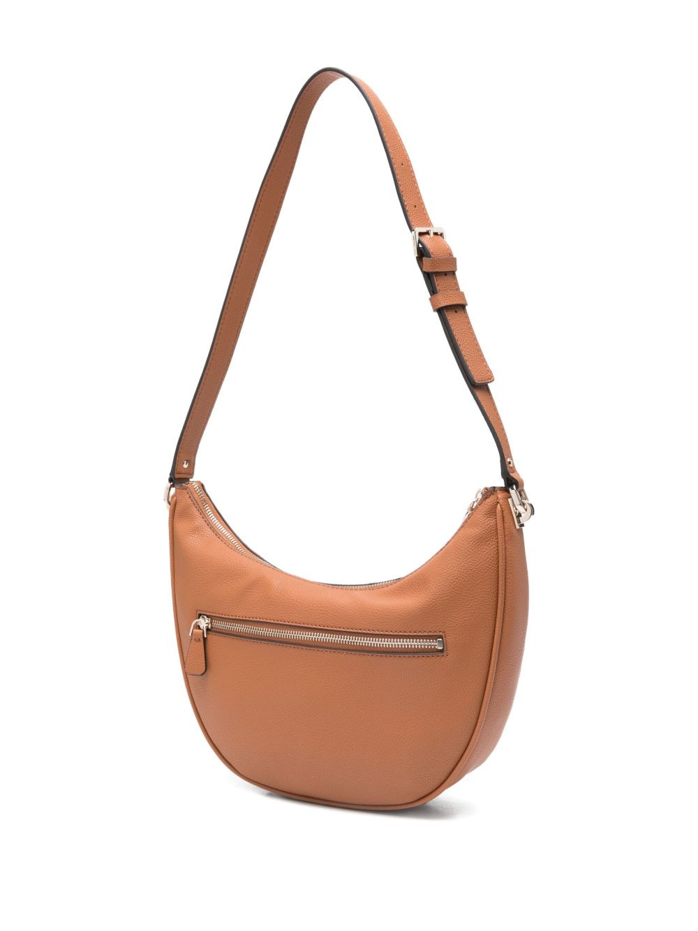 logo-plaque crescent shoulder bag - 2