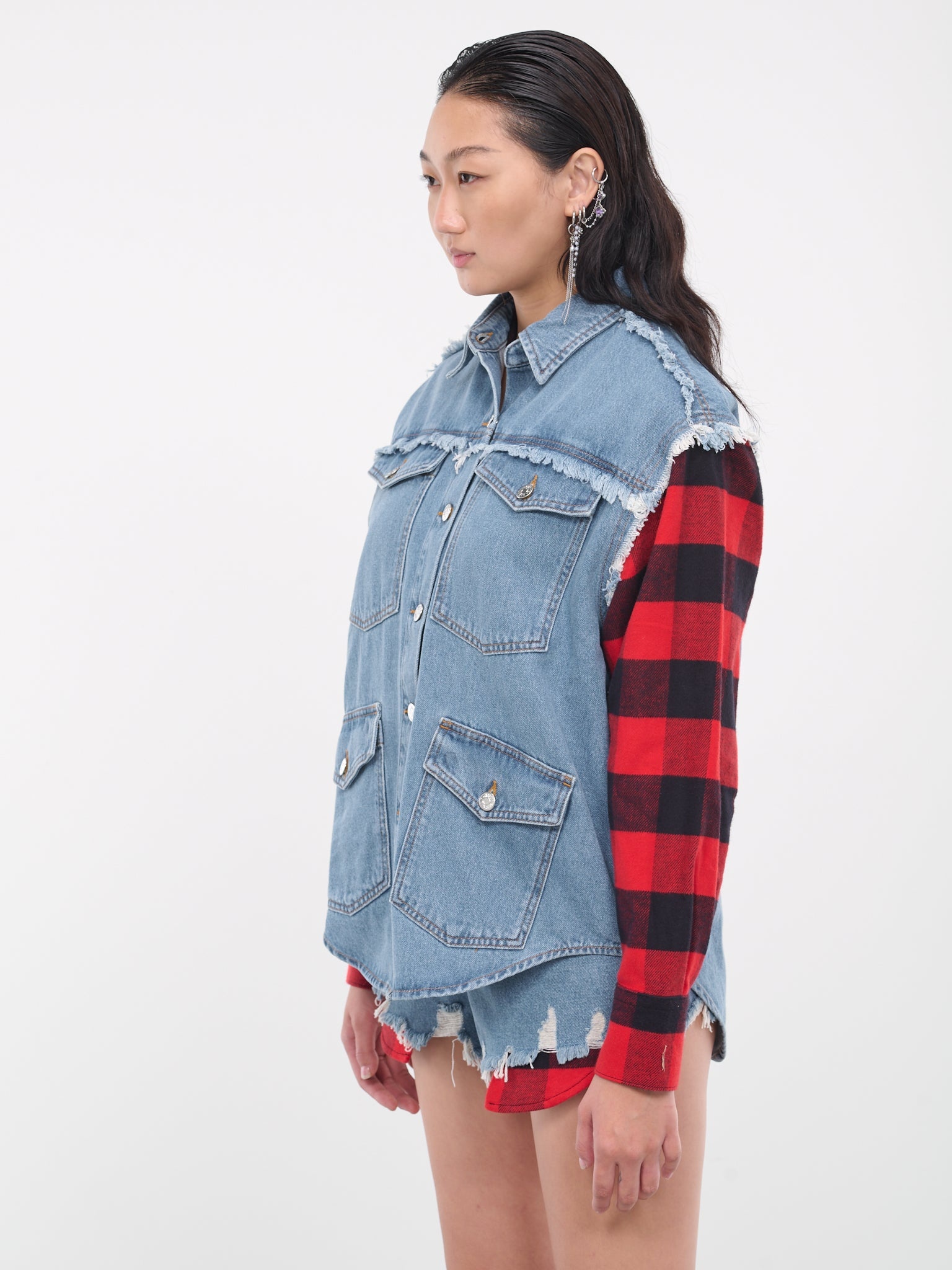 Check Denim Shirt - 2