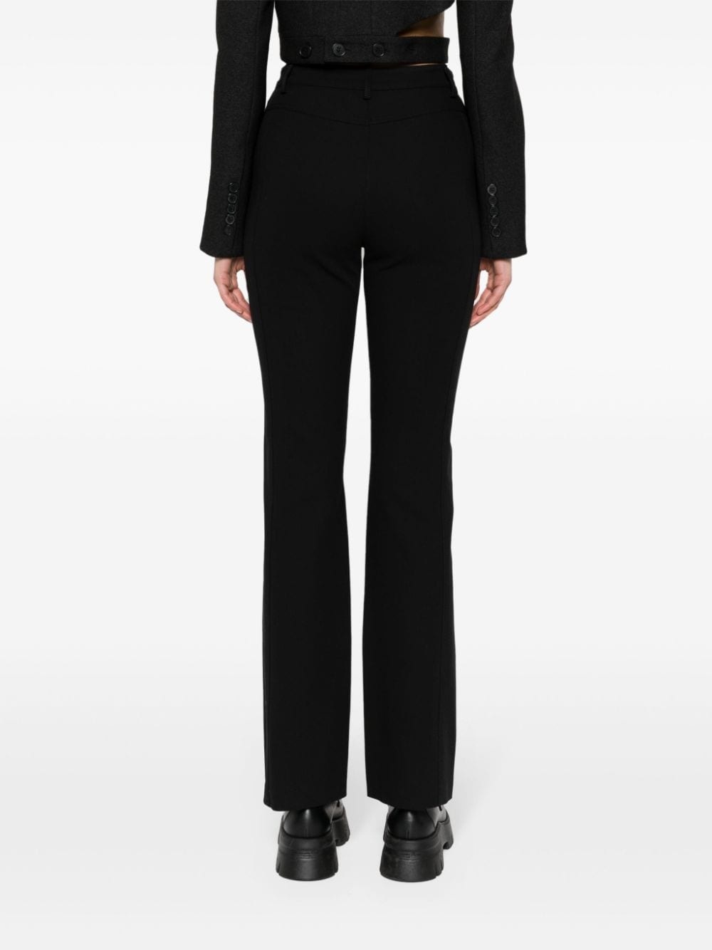 high-waisted tailored trousers - 4