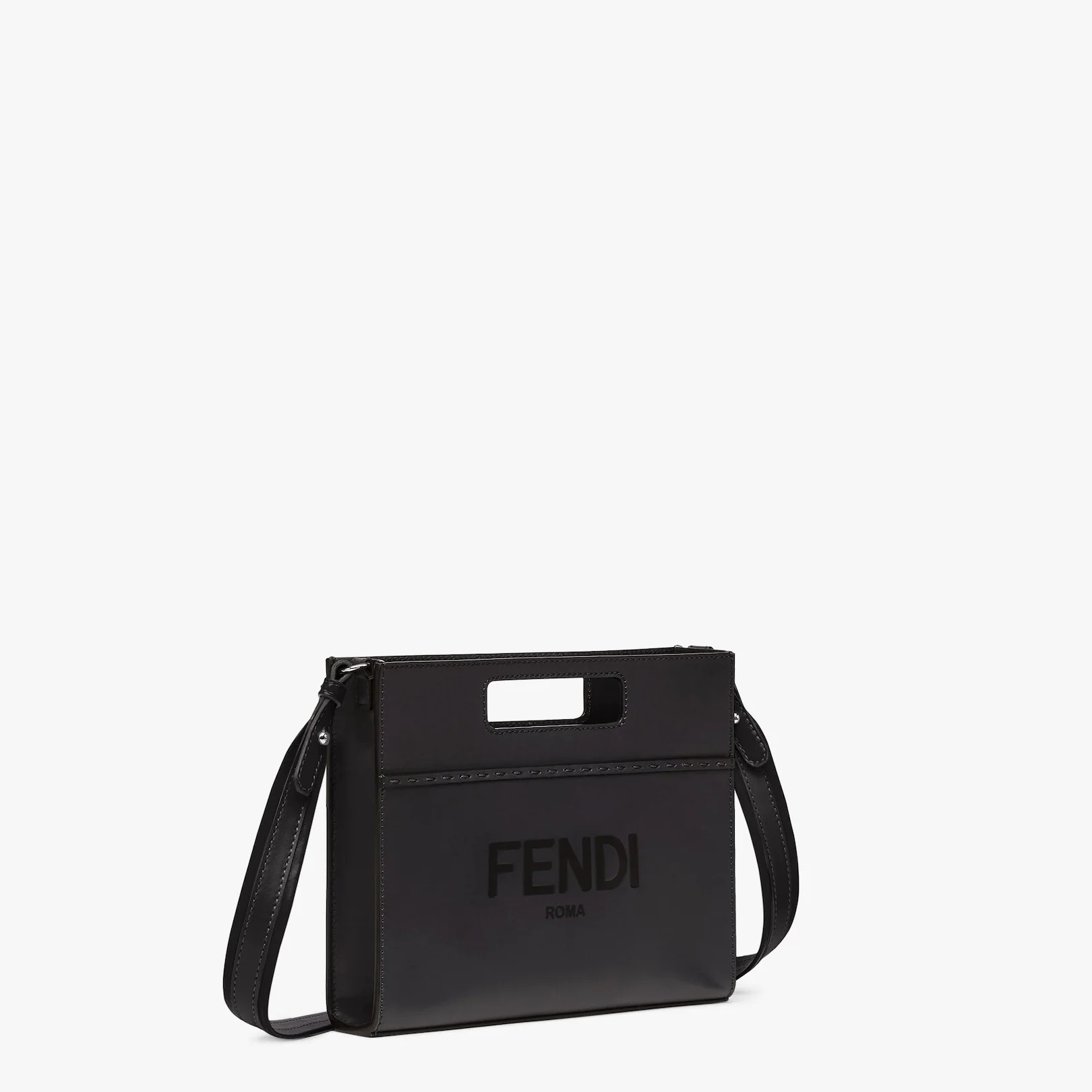 Black leather shopper - 2