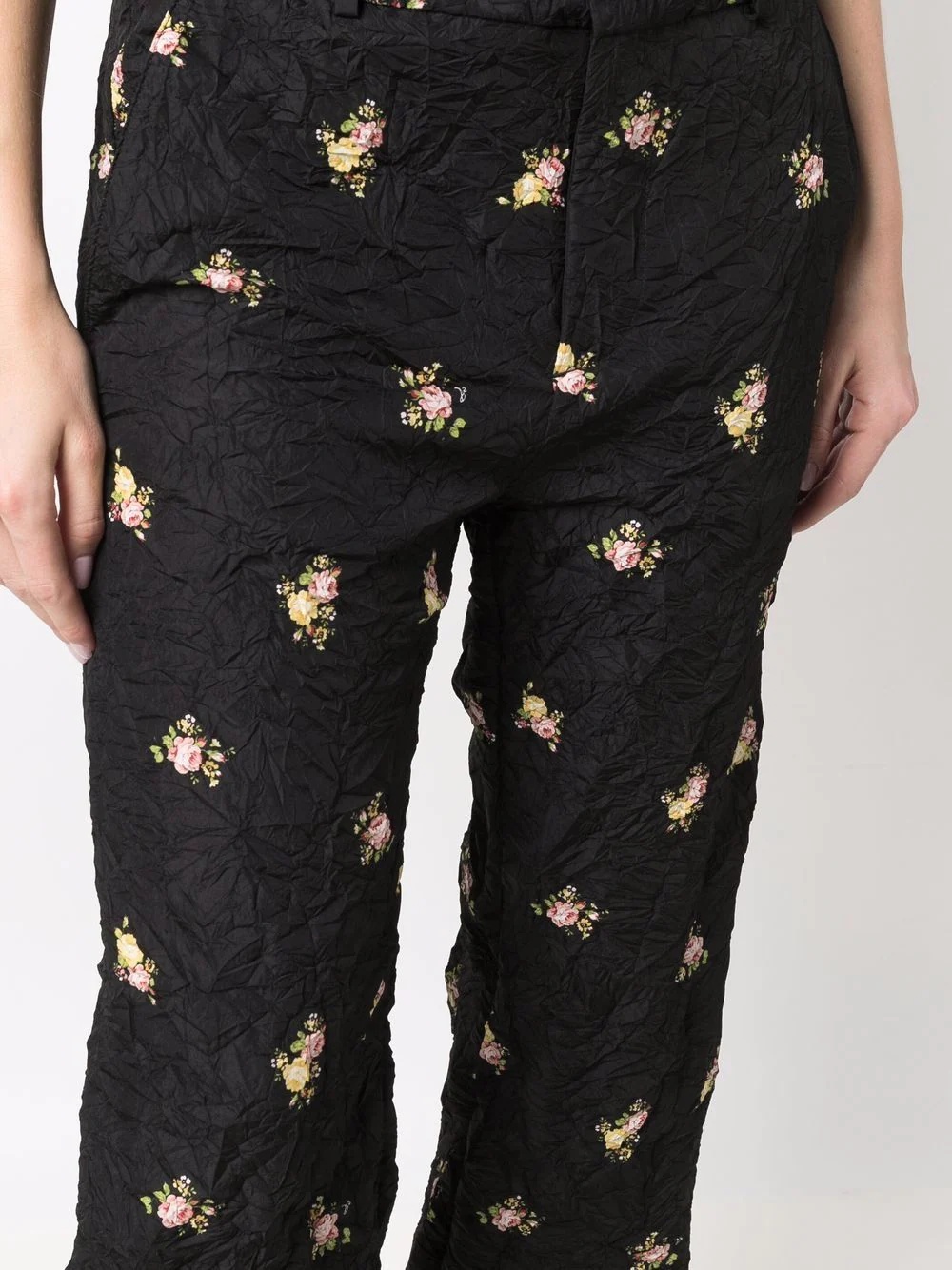creased floral-print trousers - 5
