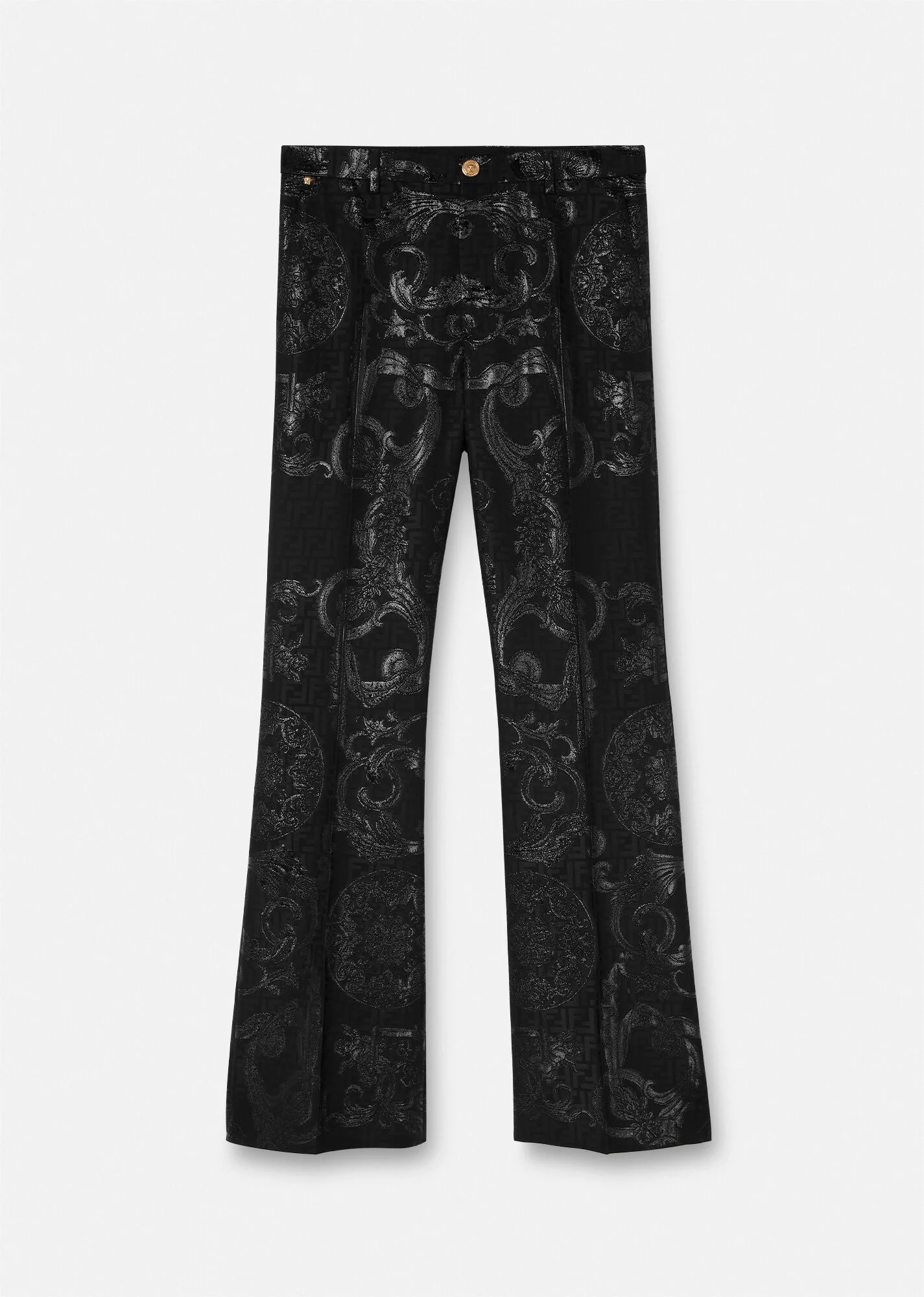 Fendace Flared Jacquard Pants - 1