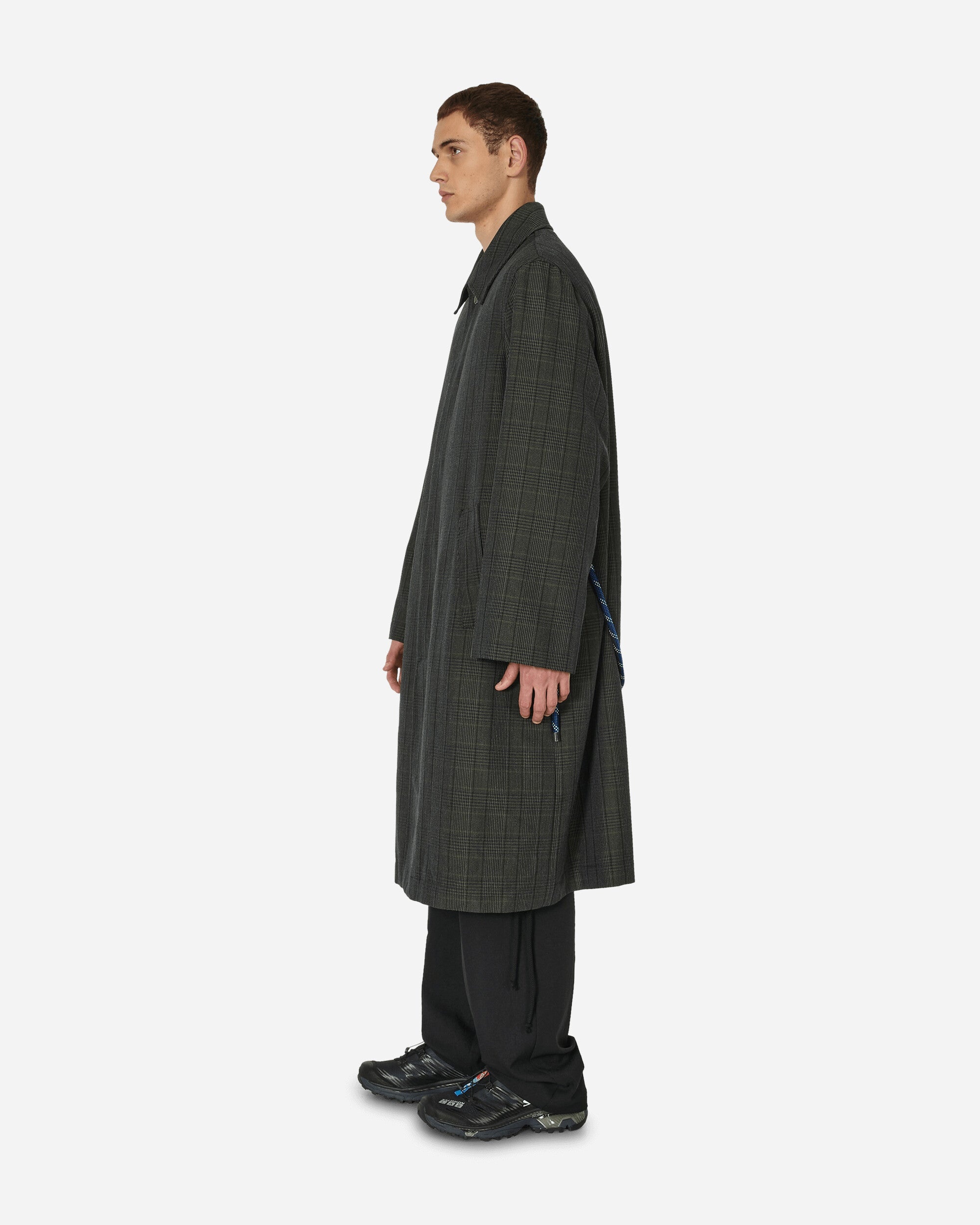 Glen Check Mac Coat Charcoal - 2