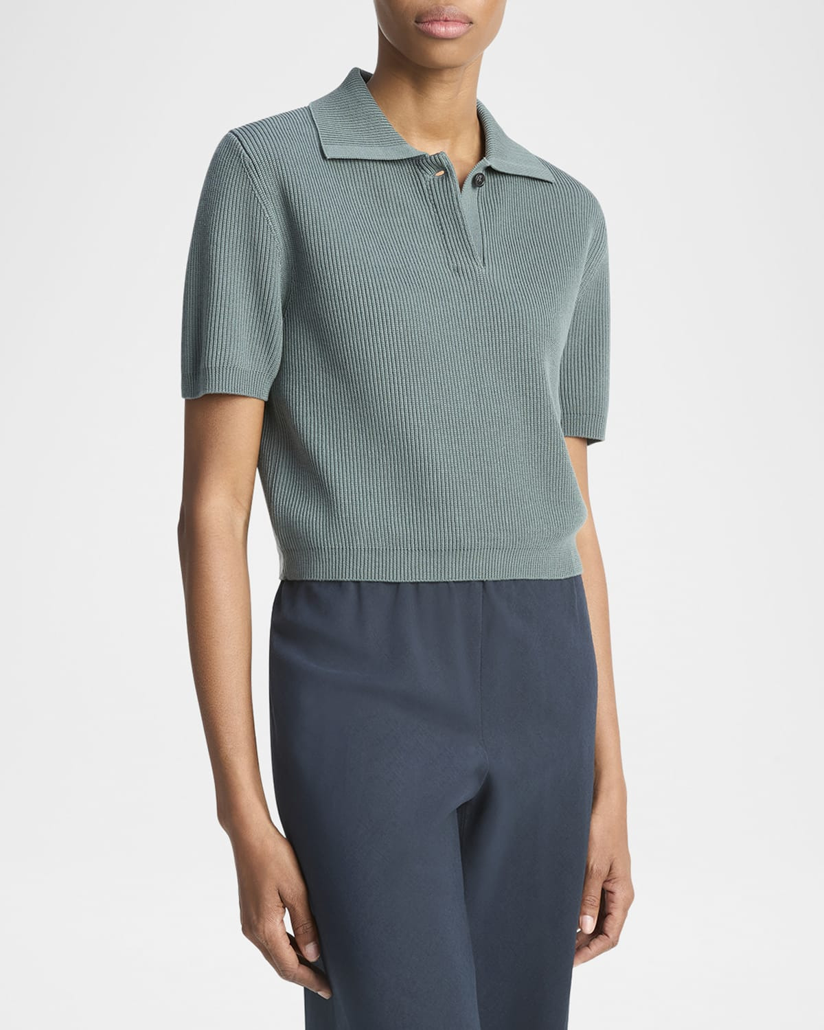 Ribbed Polo Top - 3