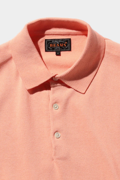 BEAMS PLUS Knit Polo 12G - Pink outlook