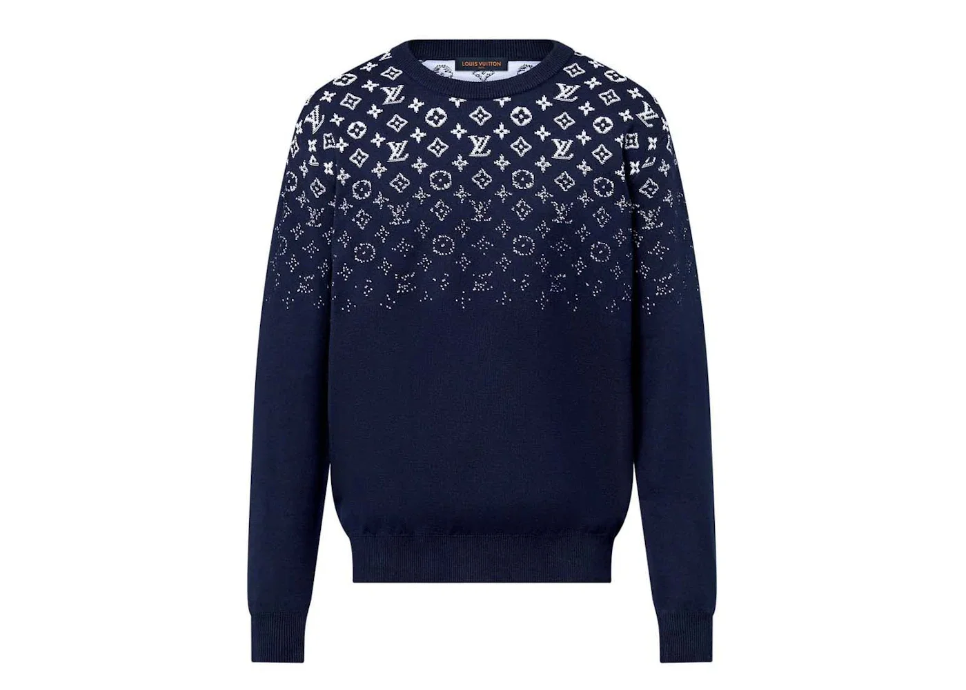 Louis Vuitton Gradient Cotton Crewneck Navy Blue - 1