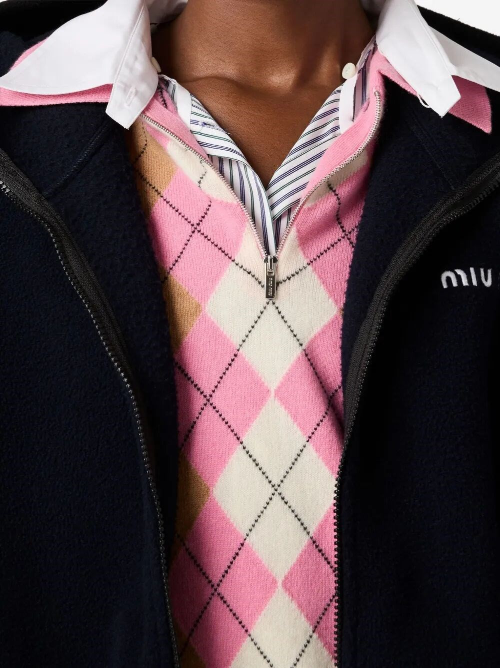 Argyle Cashmere Polo-Neck - 5