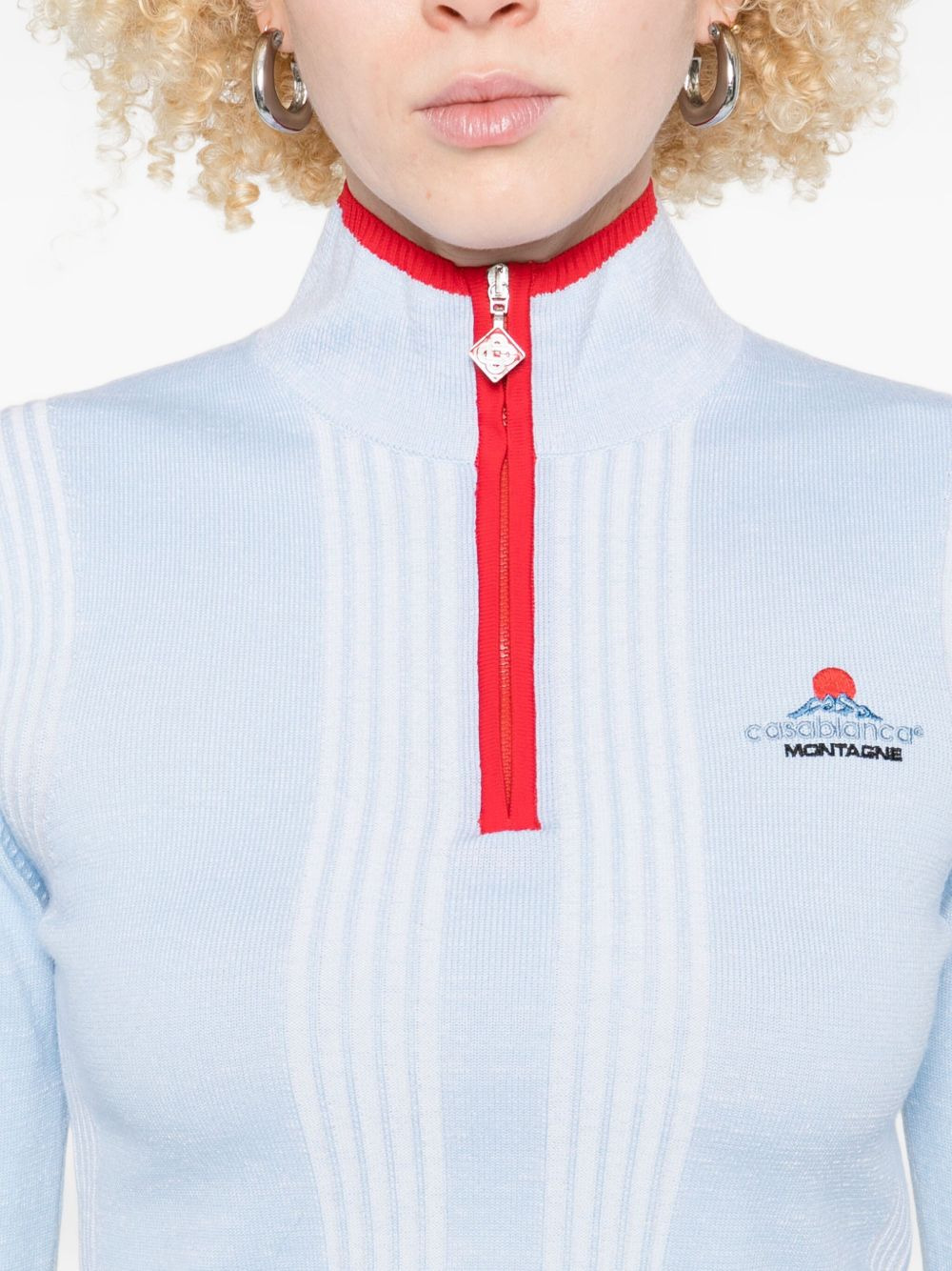 ribbed zip-up sweatshirt - 5