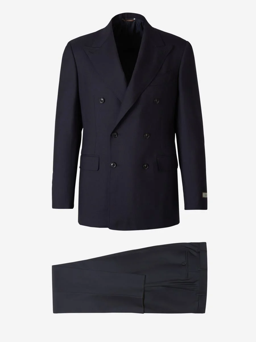 Canali Cashmere Plain Suit - 1