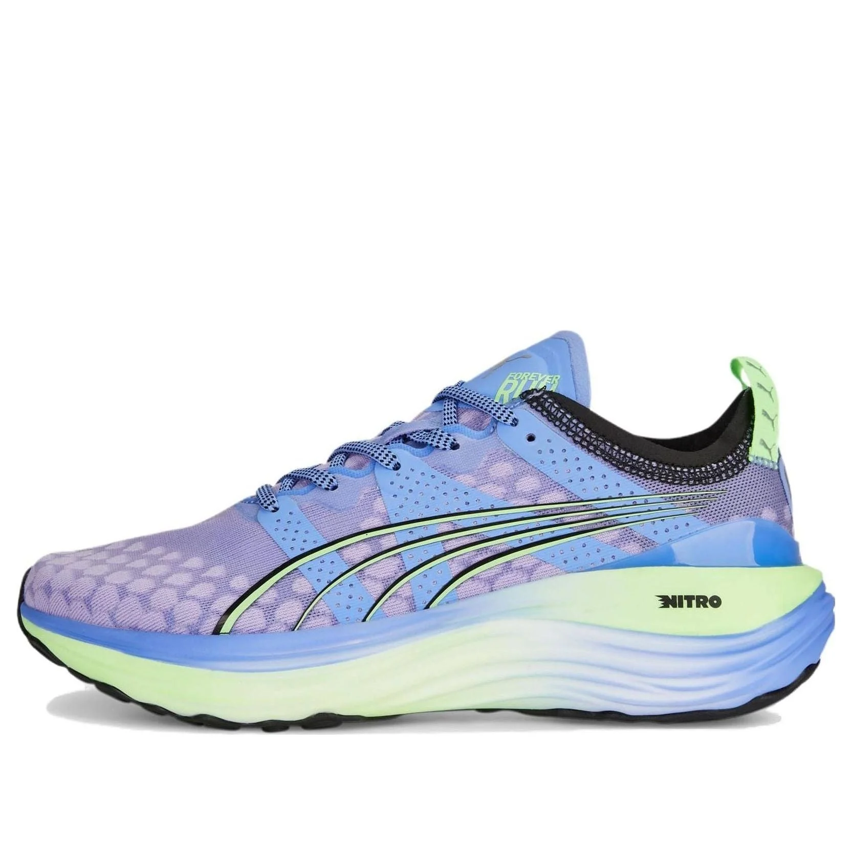 (WMNS) PUMA ForeverRun Nitro 'Elektro Purple Fizzy Lime' 377758-02 - 1
