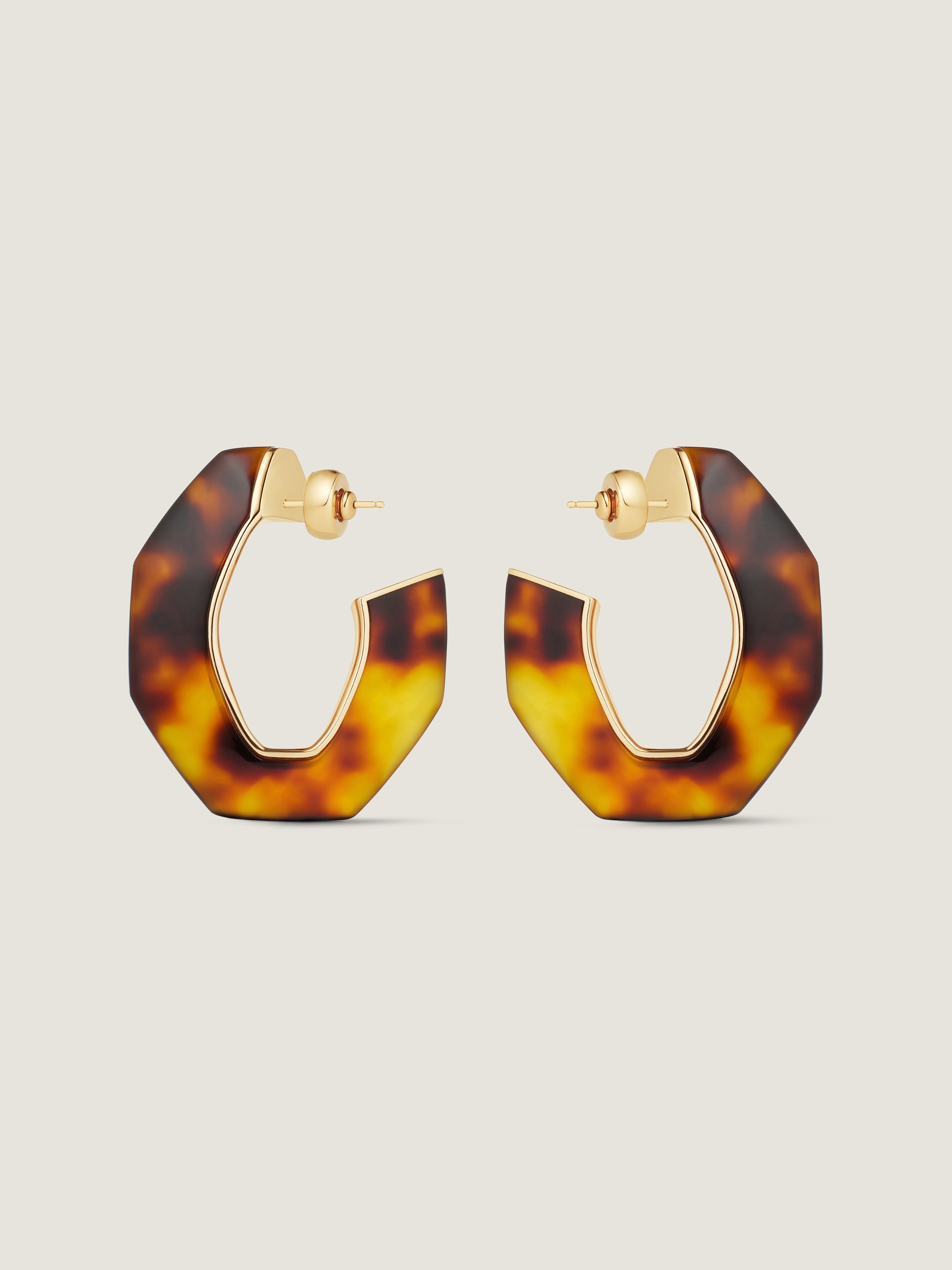 CHAIN EARRINGS IN METAL AND RESIN - 4